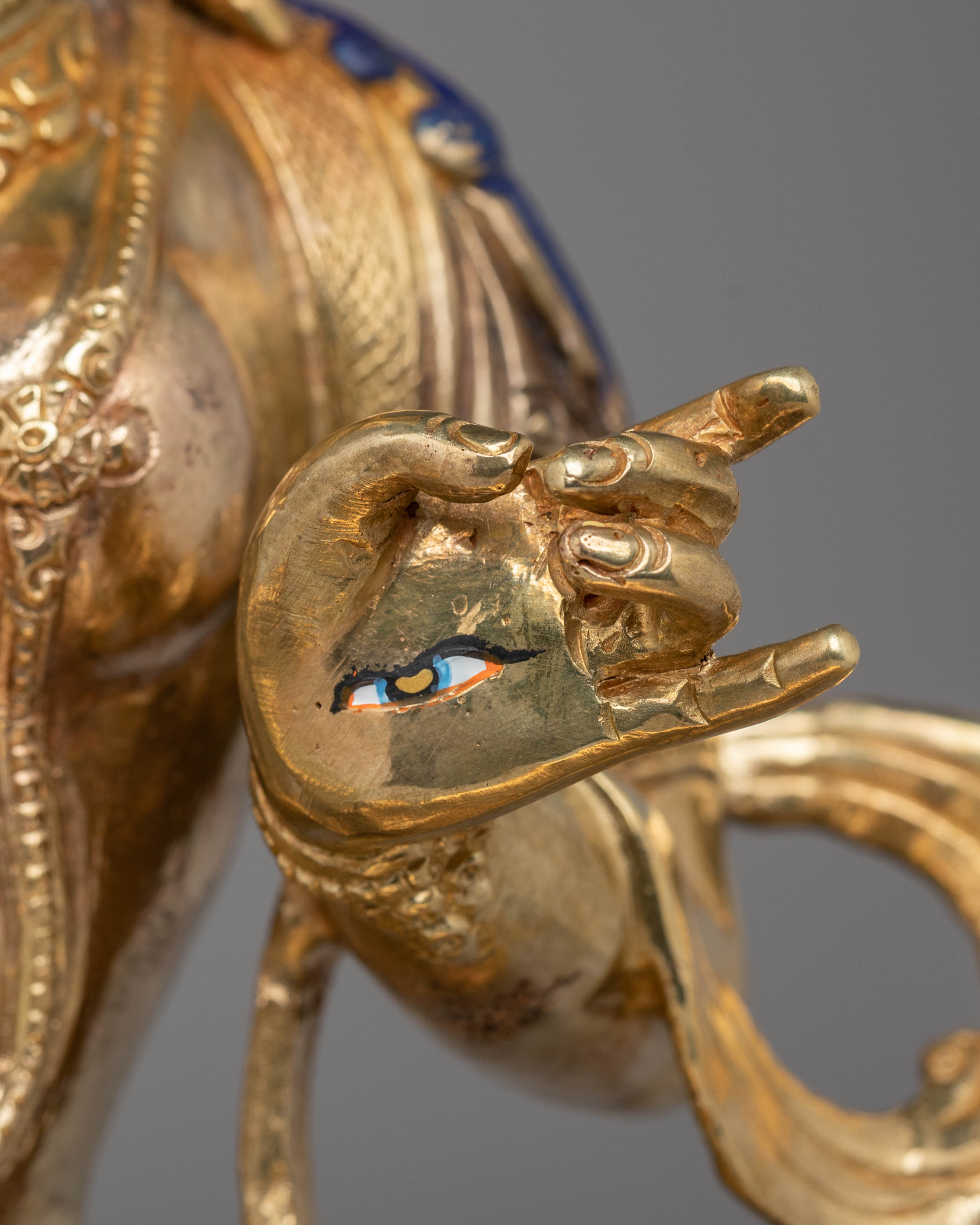 Handcrafted Dukar Copper Statue | 24K Gold Plated Buddhist Art Sculpture
