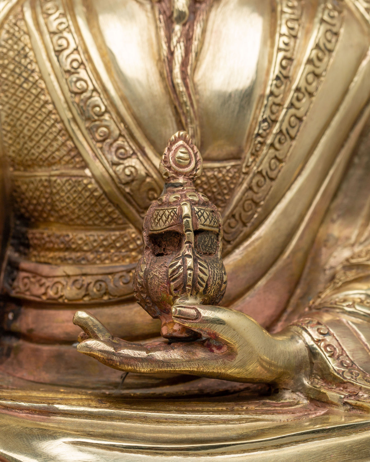 Handcrafted Tibetan Guru Shapdum Statue | Spiritual Enlightenment Decor