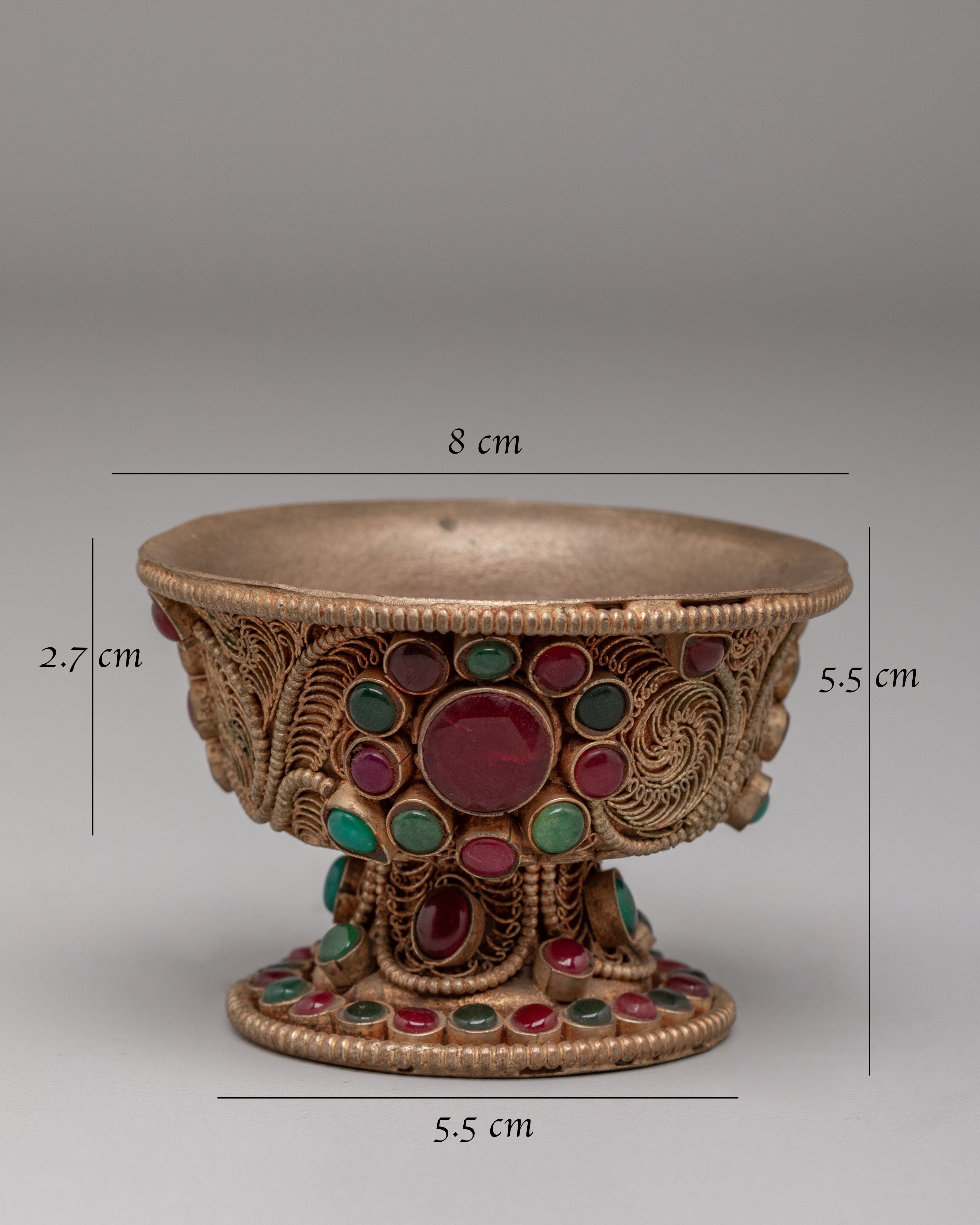 Sacred Offering Bowls Set for Ritual | Handcrafted Copper Bowls