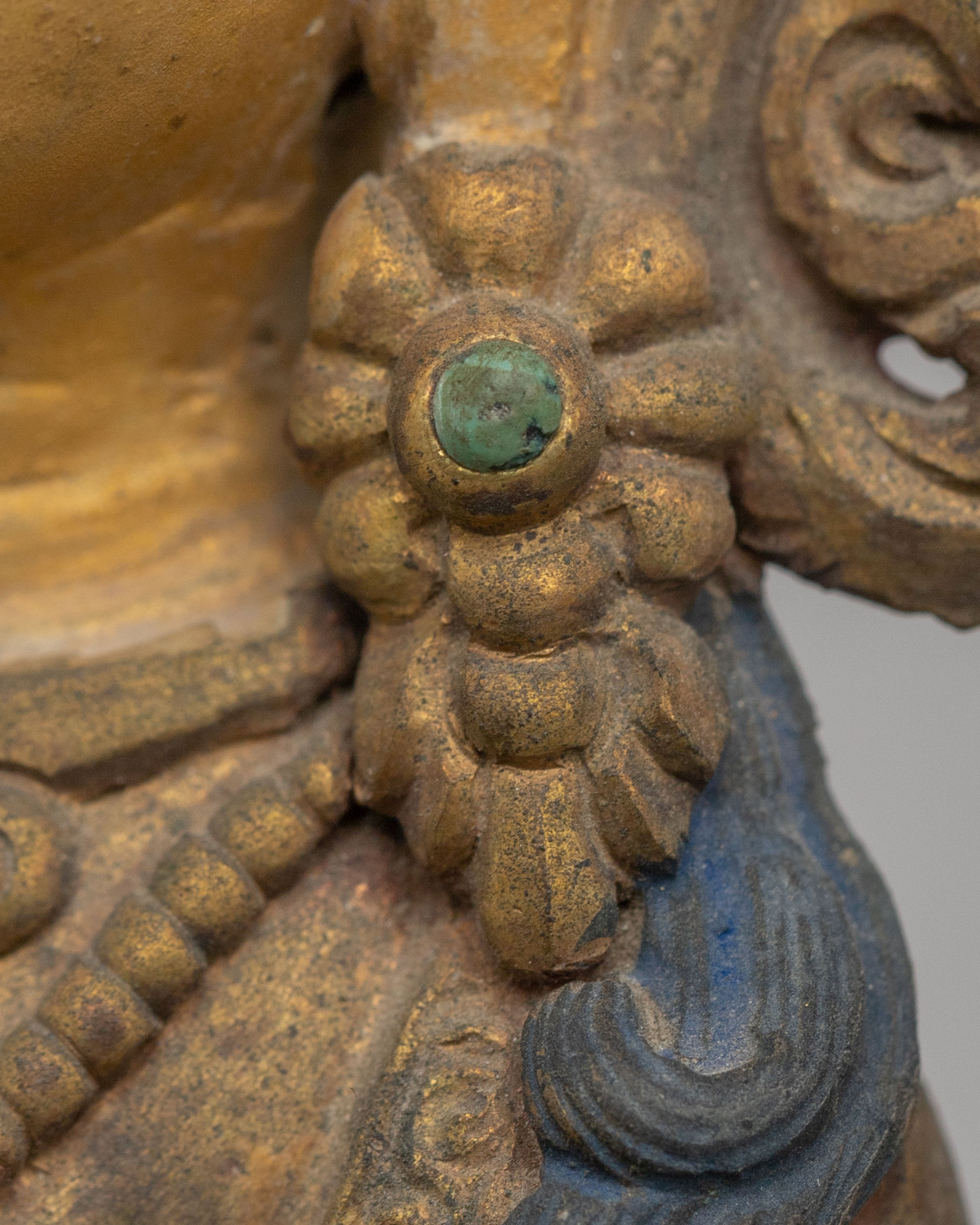 Himalayan Green Tara Altar Statue | Handmade Figurine for Spiritual Decor