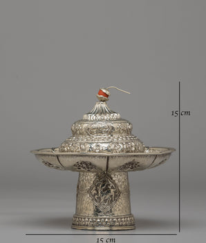 Buddhist Handcrafted Tea Cup Holder | Sacred Decorative Art