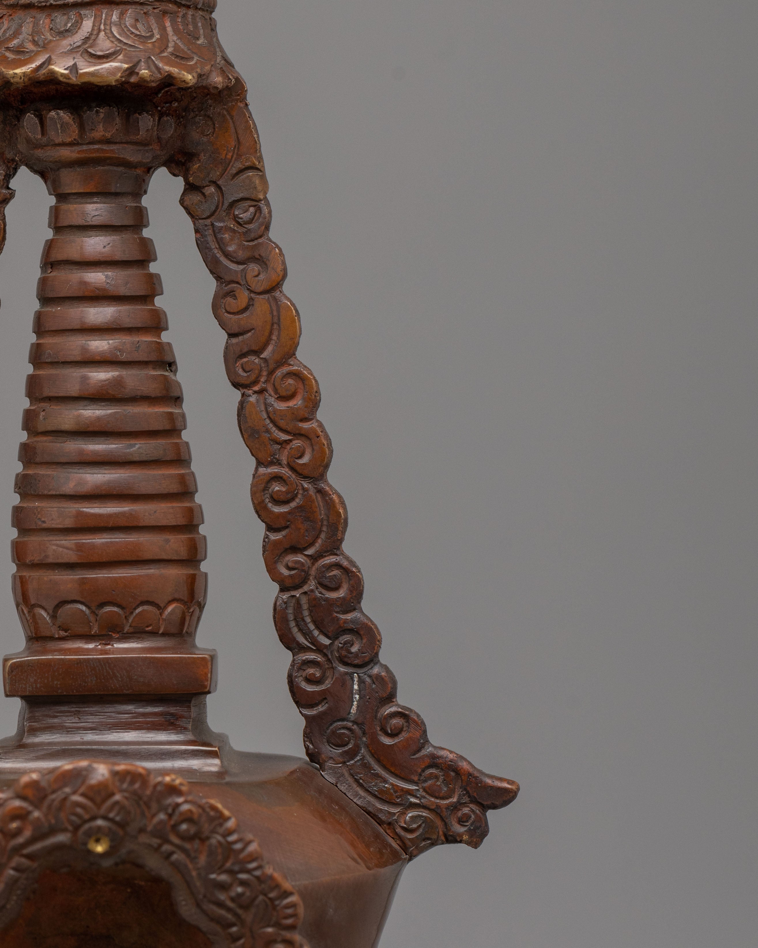 Handmade Lotus Blossom Stupa For Altar | Tibetan Ritual Art