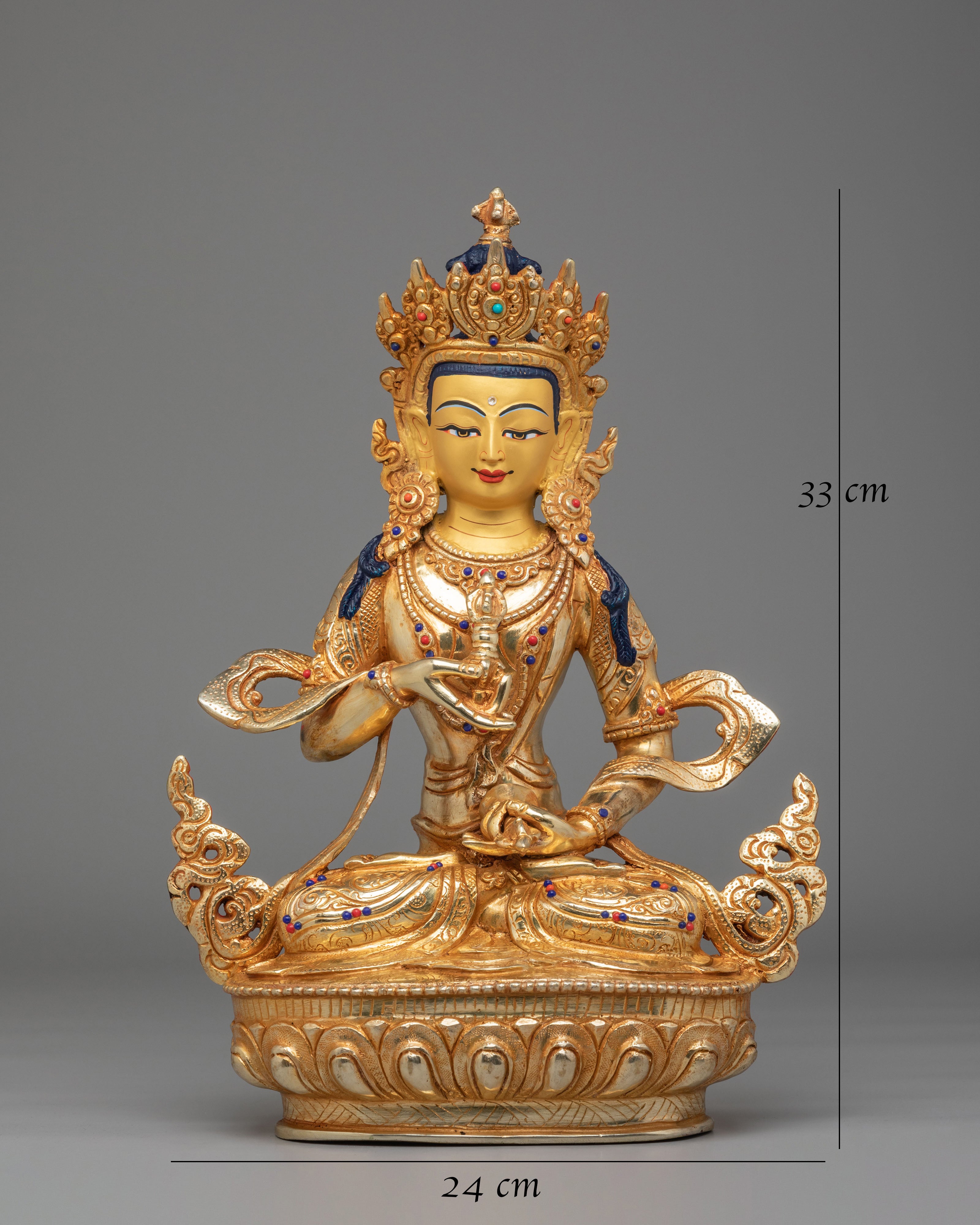 Himalayan Vajrasattva Altar Statue | Sacred Tibetan Artwork for Spiritual Decor