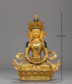 Handmade Amitayus Statue of Long Life | Tibetan Art