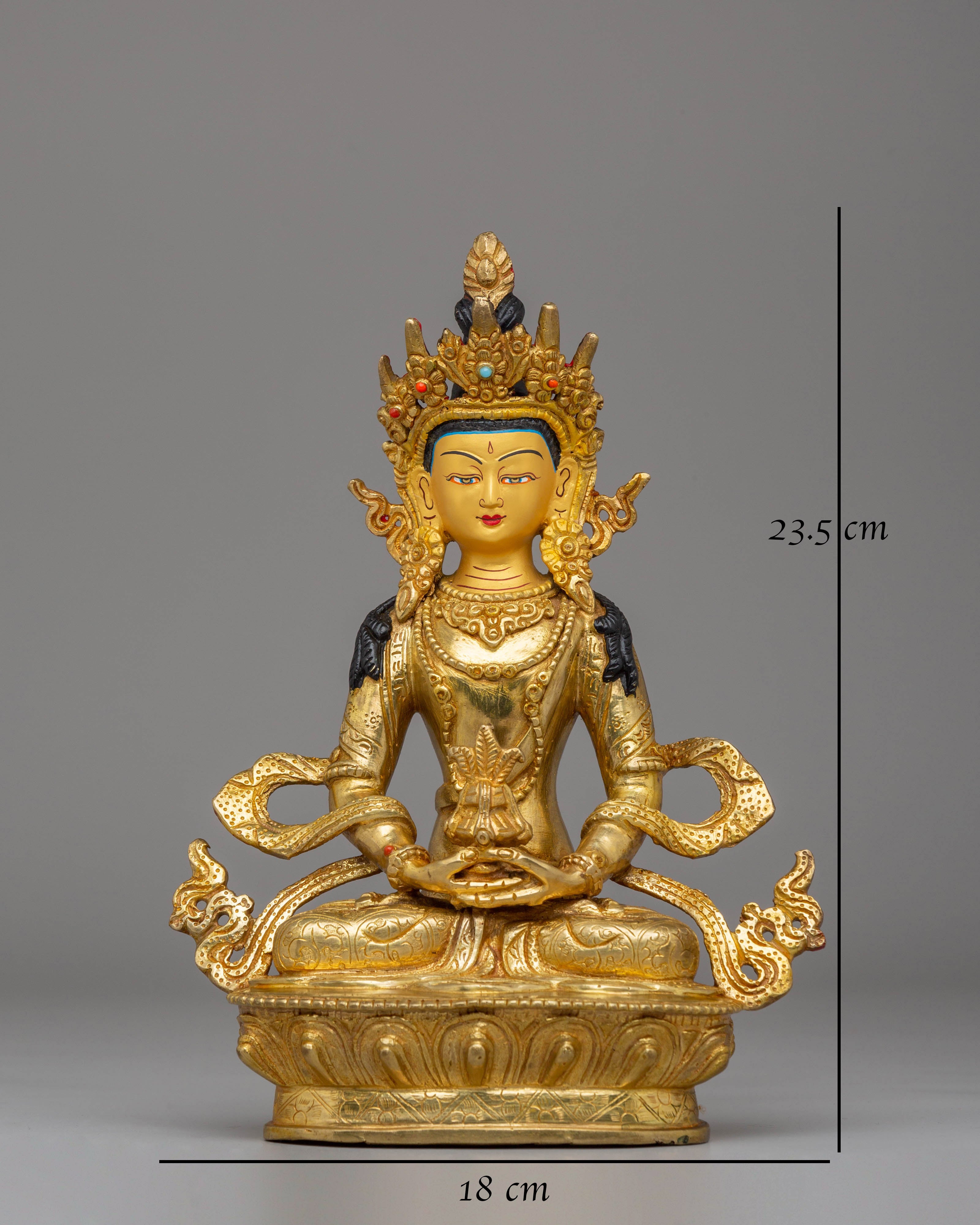 Handmade Amitayus Statue of Long Life | Tibetan Art