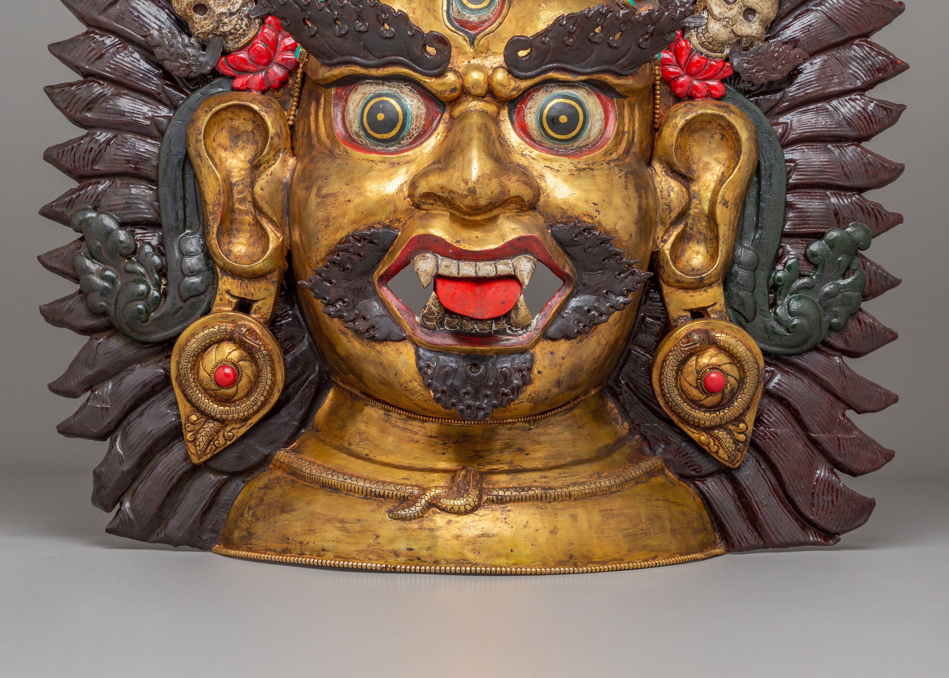 Sacred Mahakala Wall Hanging | Tibetan Wrathful Deity