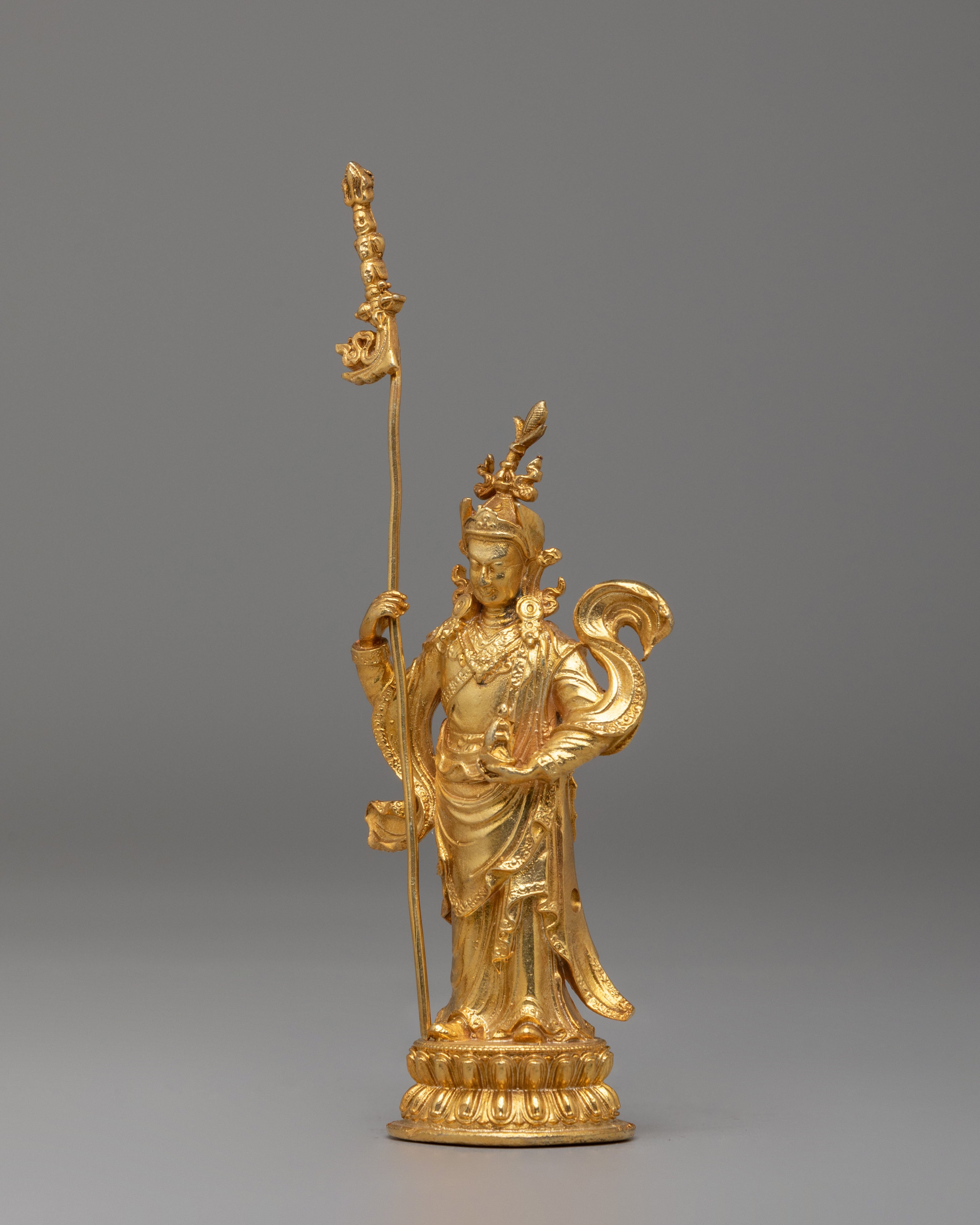 Guru Rinpoche Dynamic Standing Statue | Tibetan Spiritual Artwork