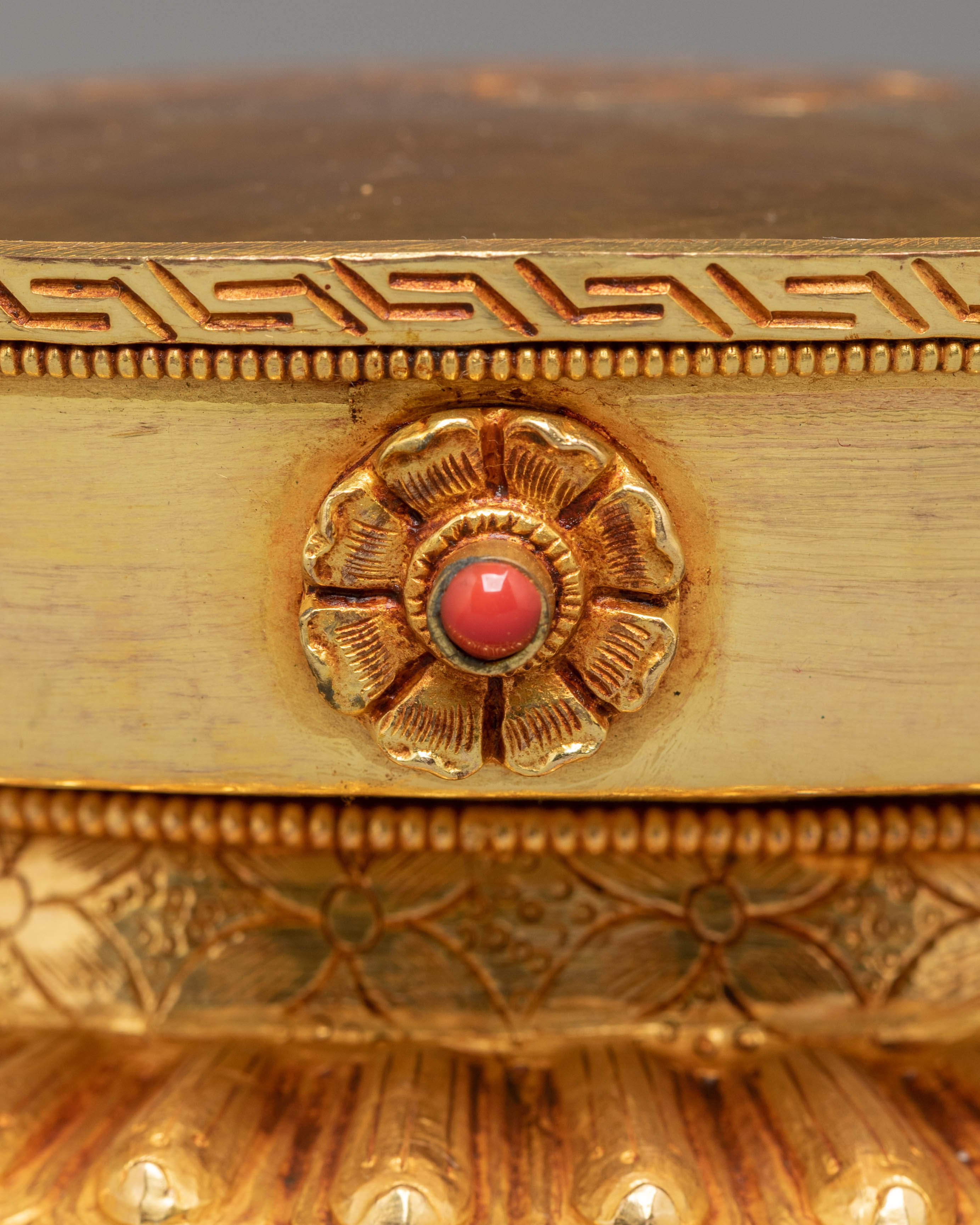 Tibetan Mandala Base for Altar | Sacred Tibetan Decor for Buddhist Pujas