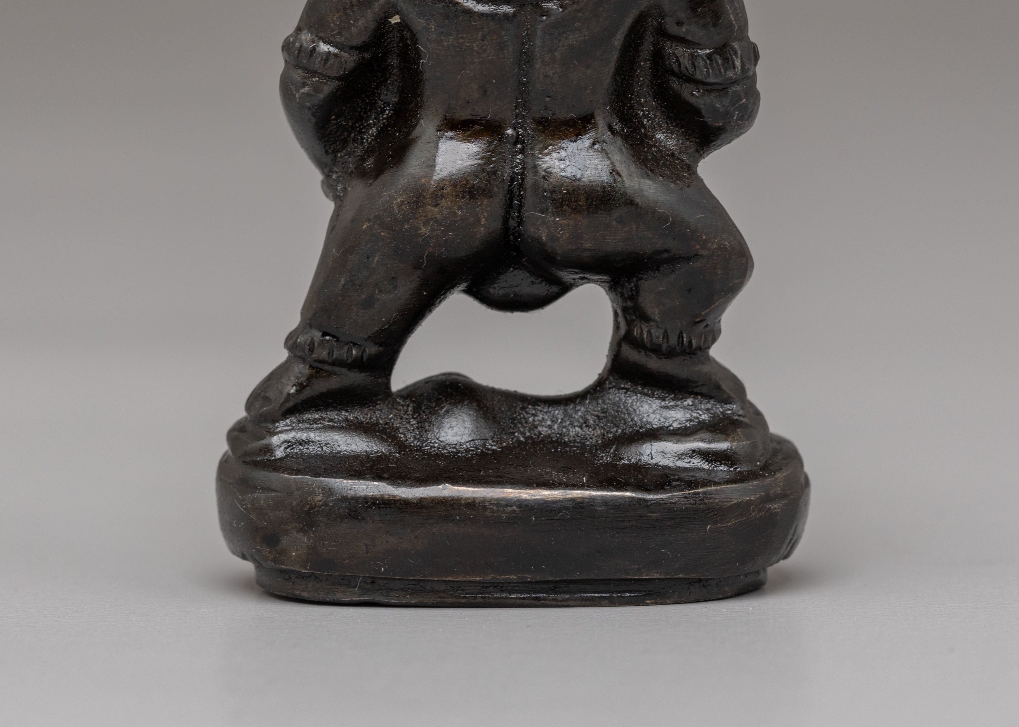 Machine Made Black Dzambhala Statue | Sculpture for Altar and Meditation