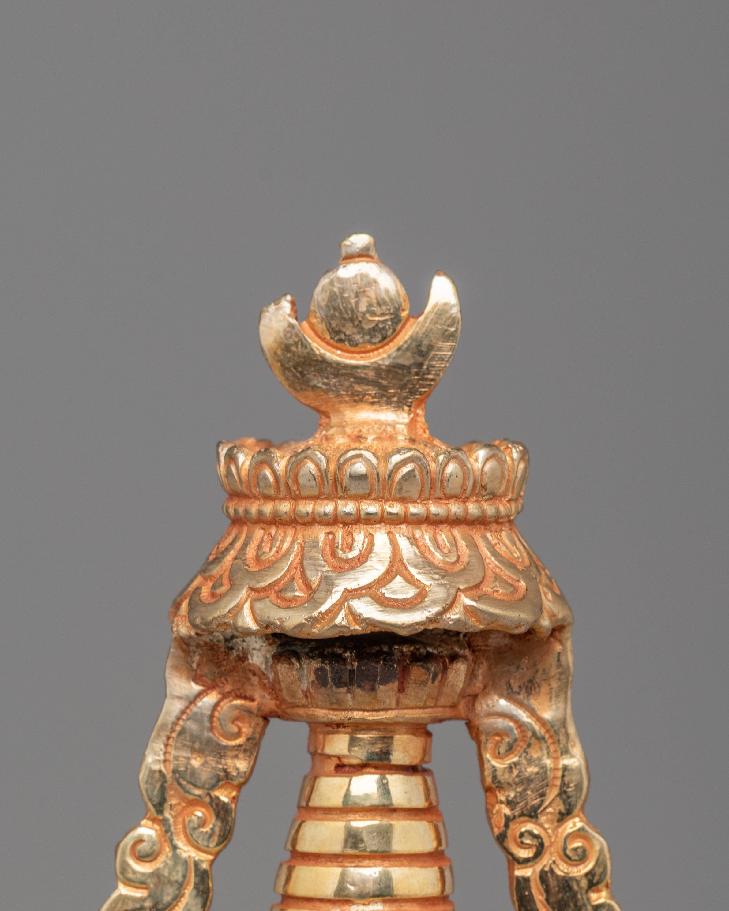 Gold Plated Enlightenment Stupa | Buddhist Stupa for Meditation