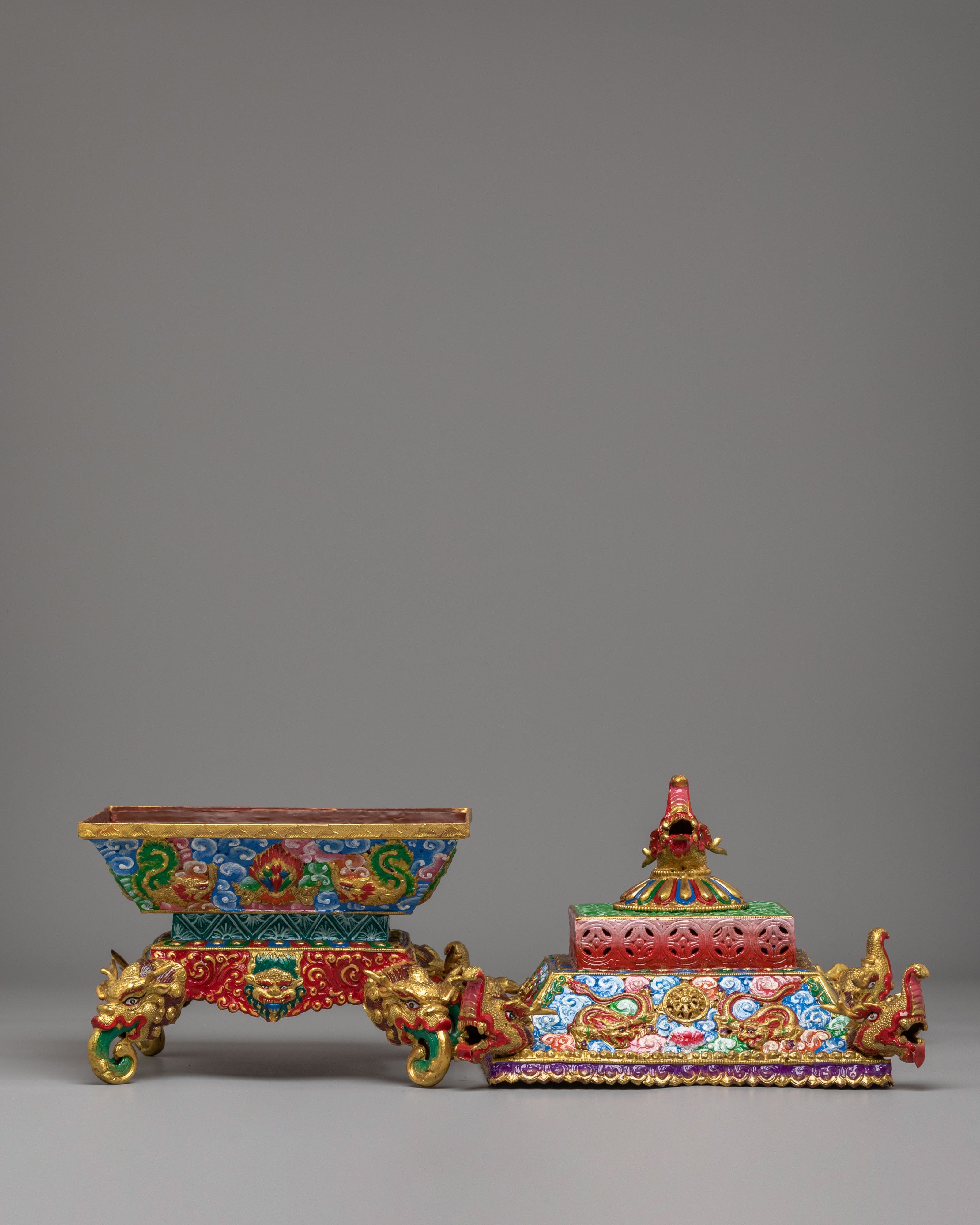 Spiritual Offering Incense Burner | Tibetan Ritual Burner