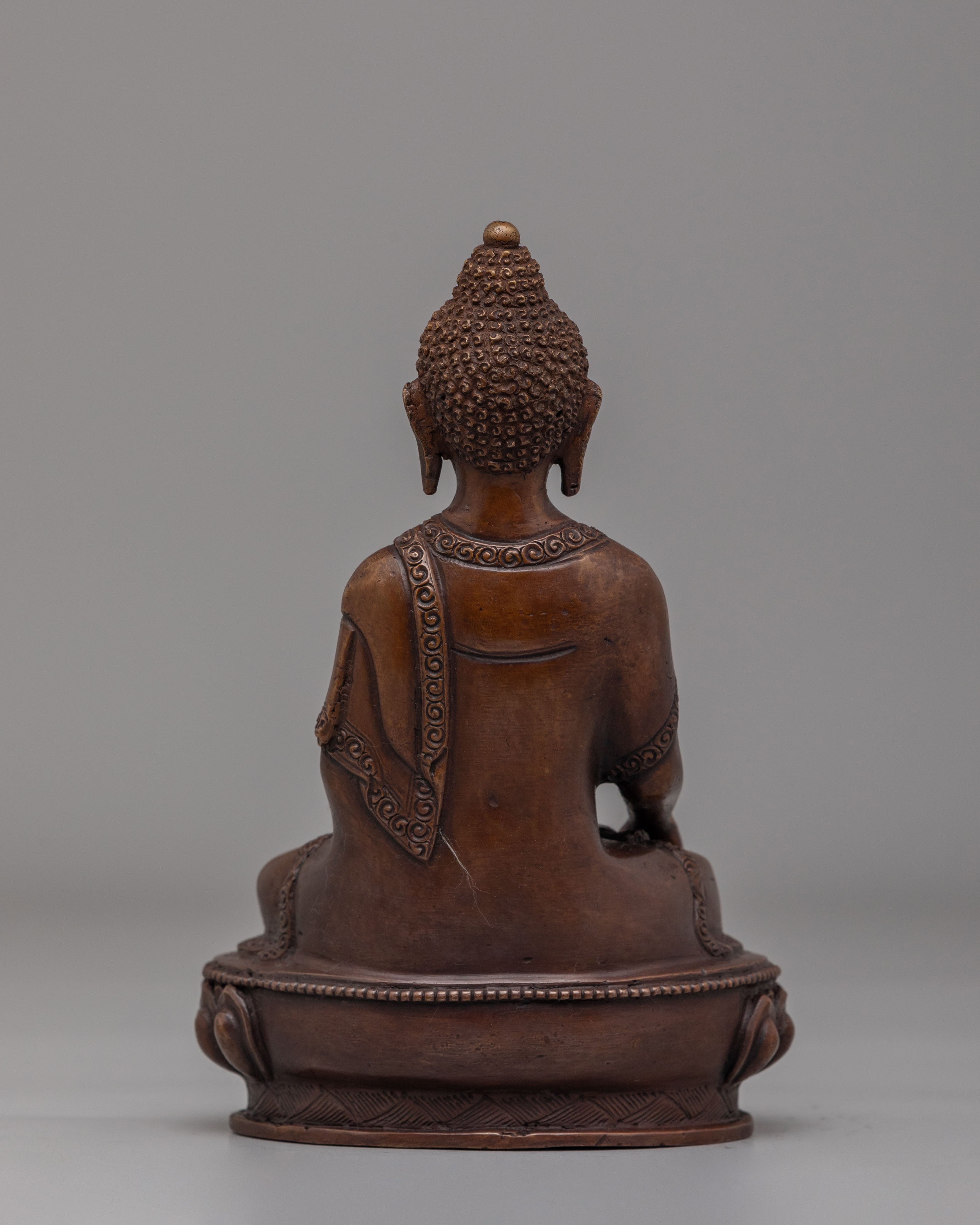 Shakyamuni Buddha Statue for Enlightenment | Oxidized Copper Buddha Figure