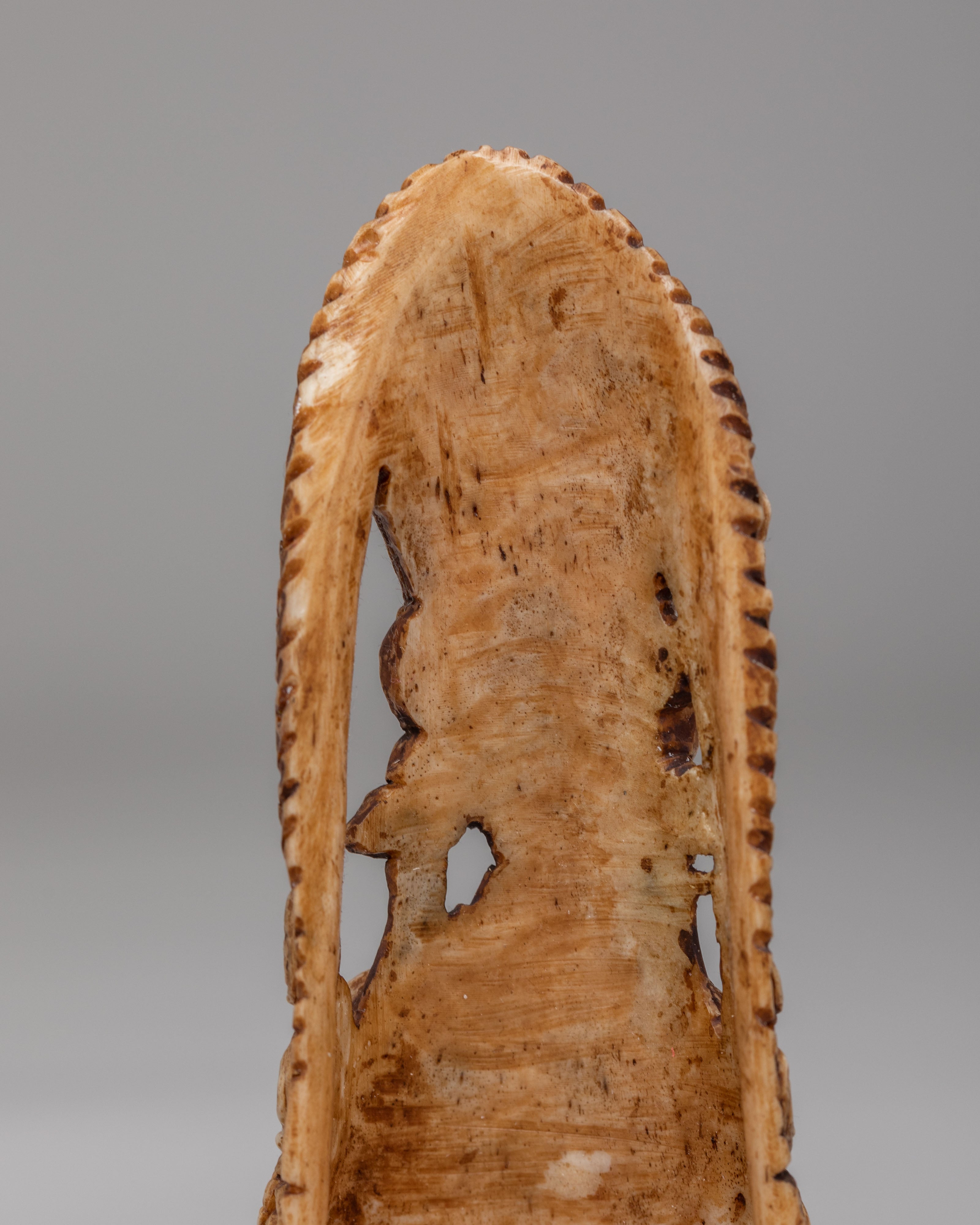 Traditional Mahakala Bone Statue | Tibetan Ritual Decor
