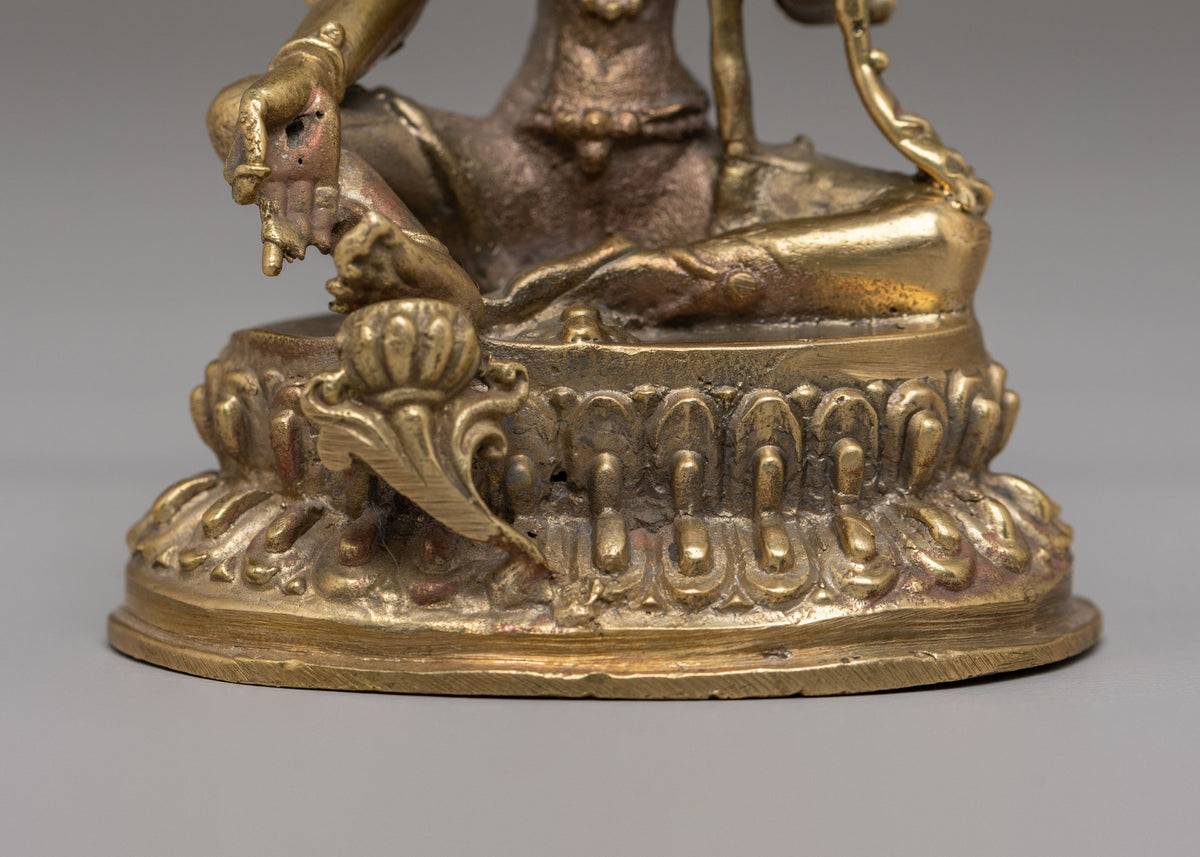 Traditional Green Tara Buddhist Sculpture | Spiritual Home Decor