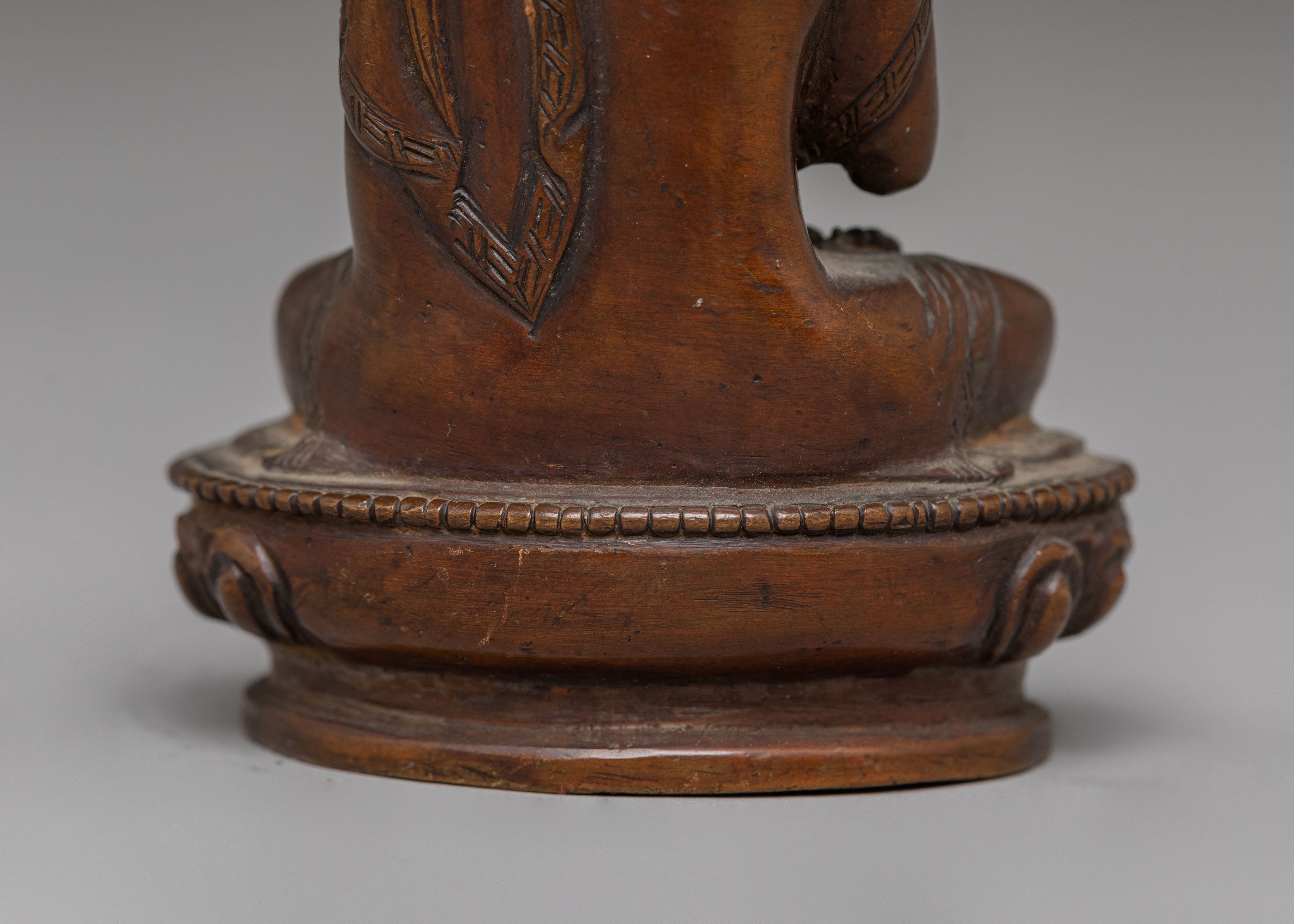 Handcrafted Oxidized Statue of Amogasiddhi for Dharma Decor