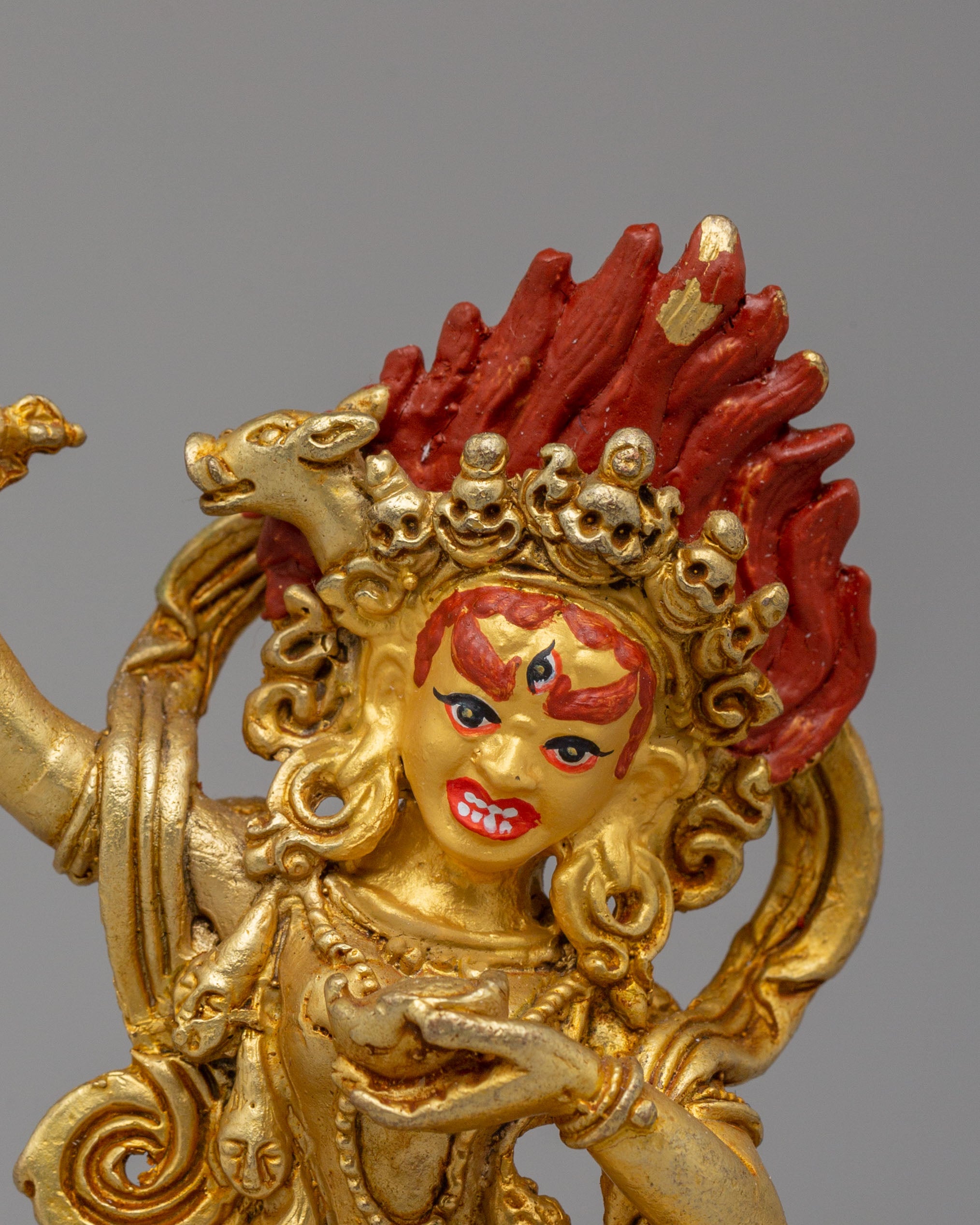 Wrathful Dorje Phagmo Statue | Tibetan Wisdom Goddess for Meditation