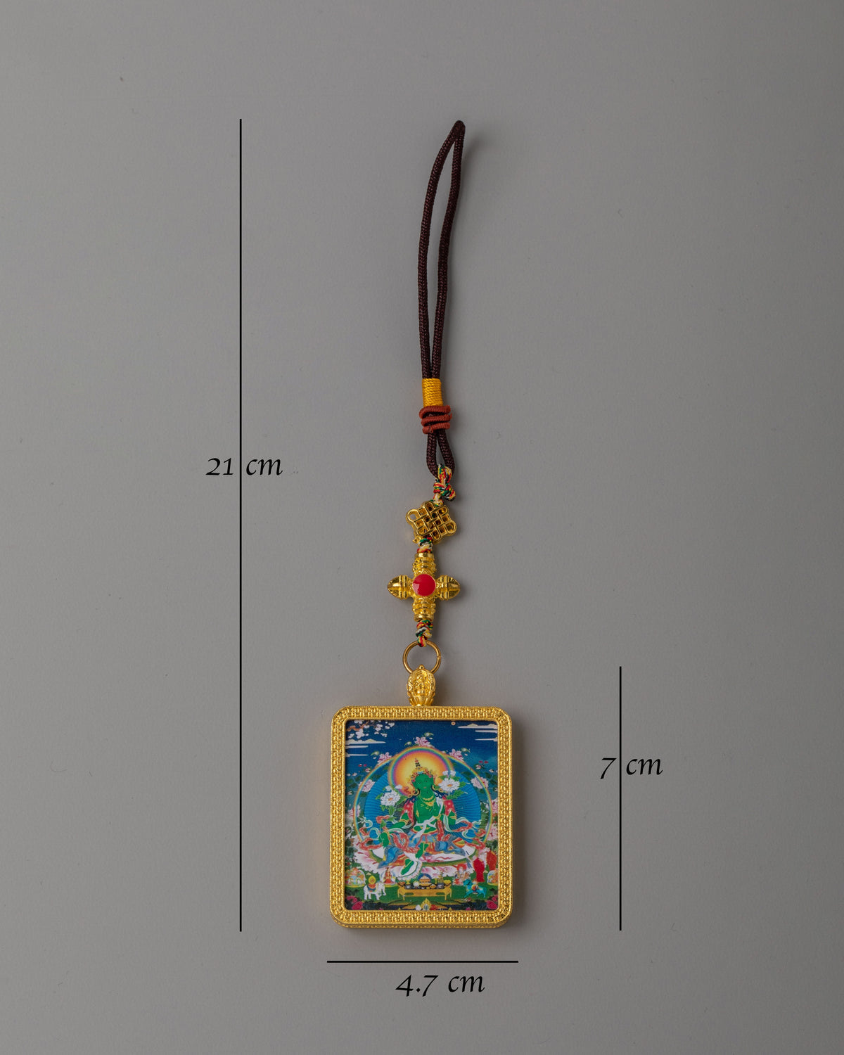 Sacred Green Tara Pendant | Tibetan Buddhist Artwork for Compassion & Protection