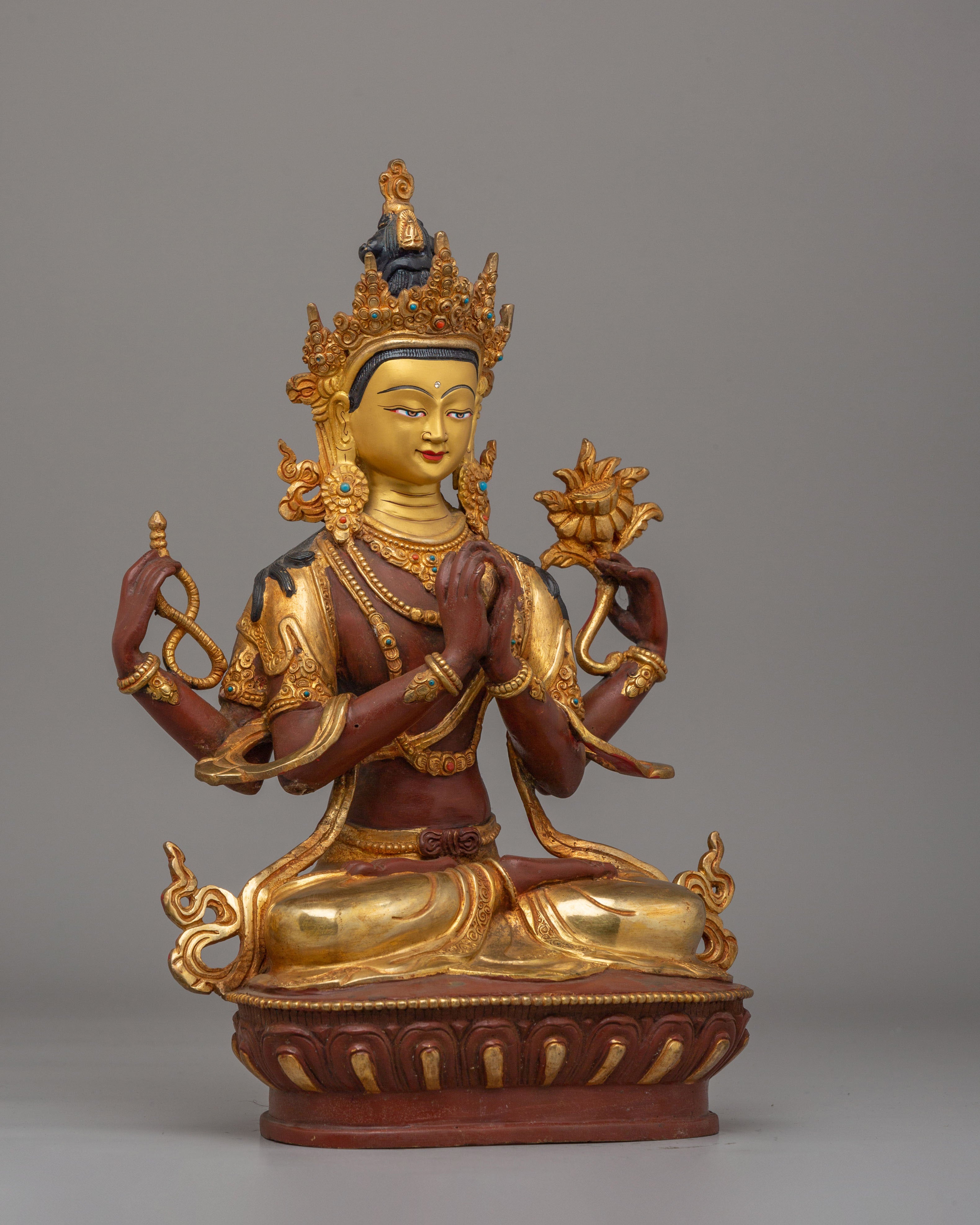 Himalayan Chenrezig Bodhisattva Statue | Statue for Spiritual Decor