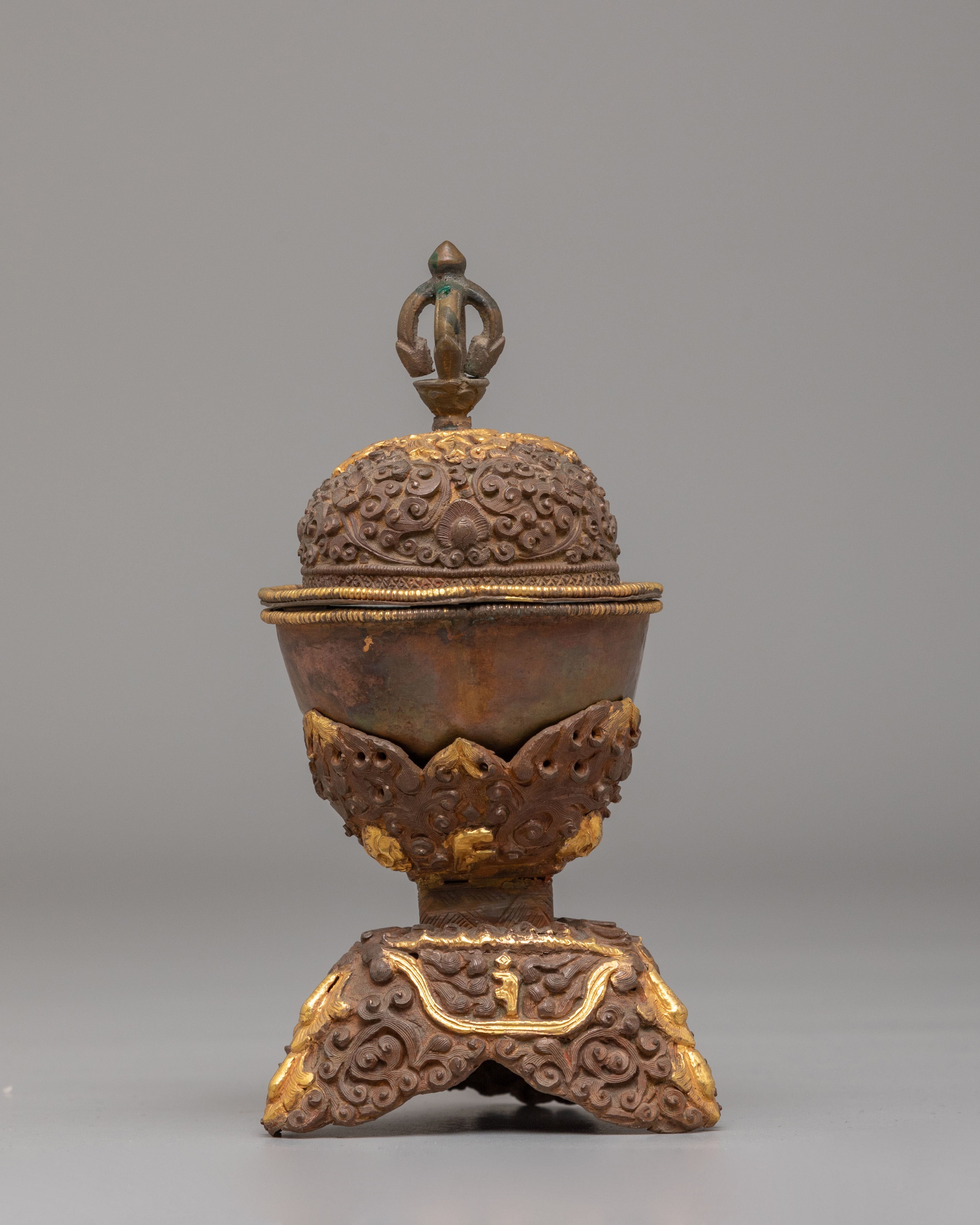 Traditional Tibetan Skull Cup | Handcrafted Ritual Kapala