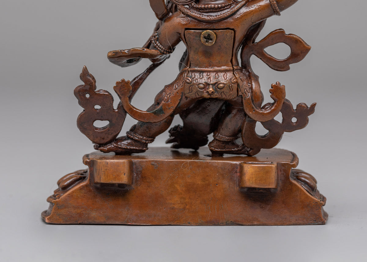 Buddhist Protector Vajrapani Statue | Oxidized Copper Sculpture