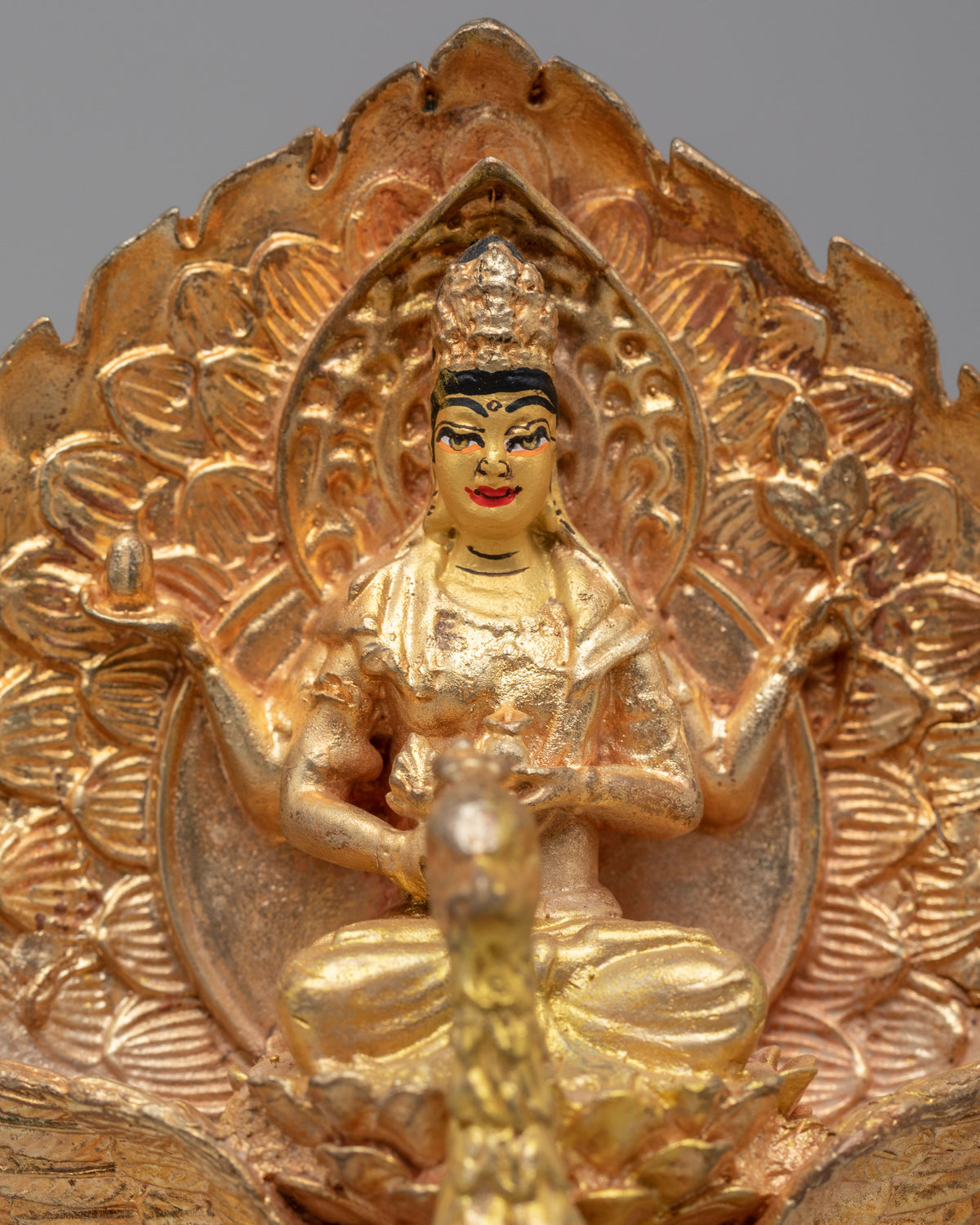 Machine made Mahamayuri Sculpture | Spiritual Statue for Meditation