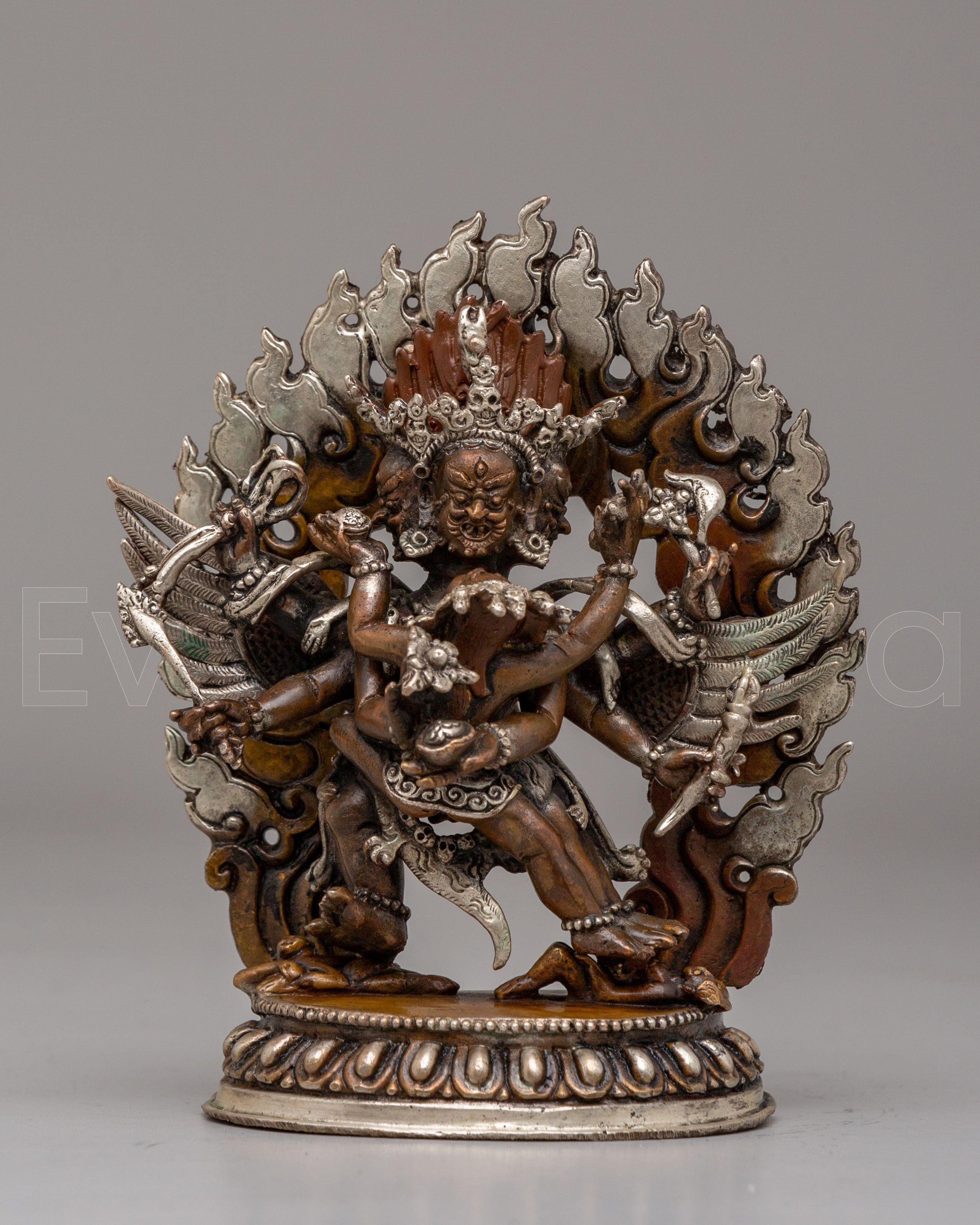Machine Made Hayagriva with Consort Statue