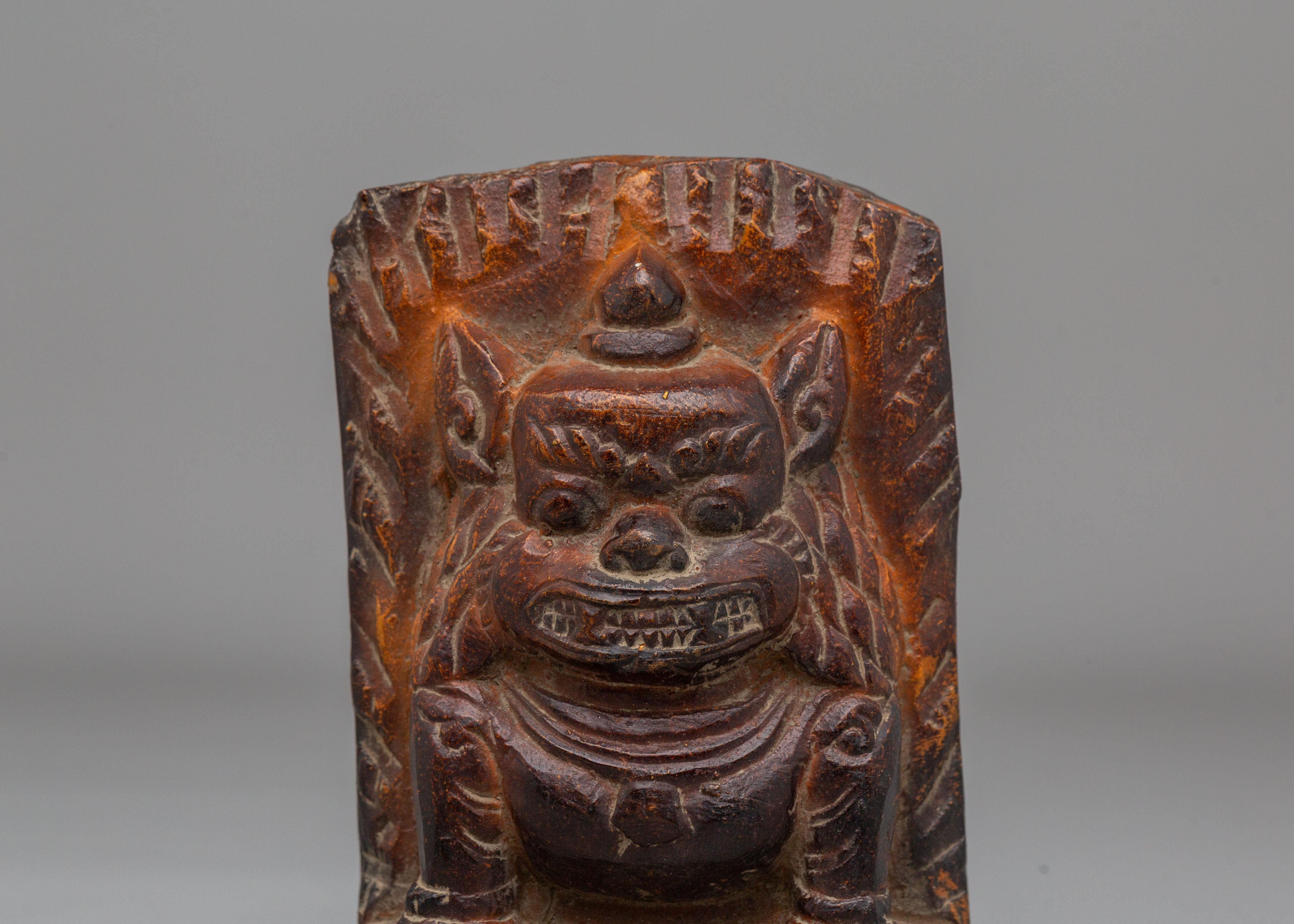 Sacred Guardian Lion Statue Set | Handcarved Stone Buddhist Decor