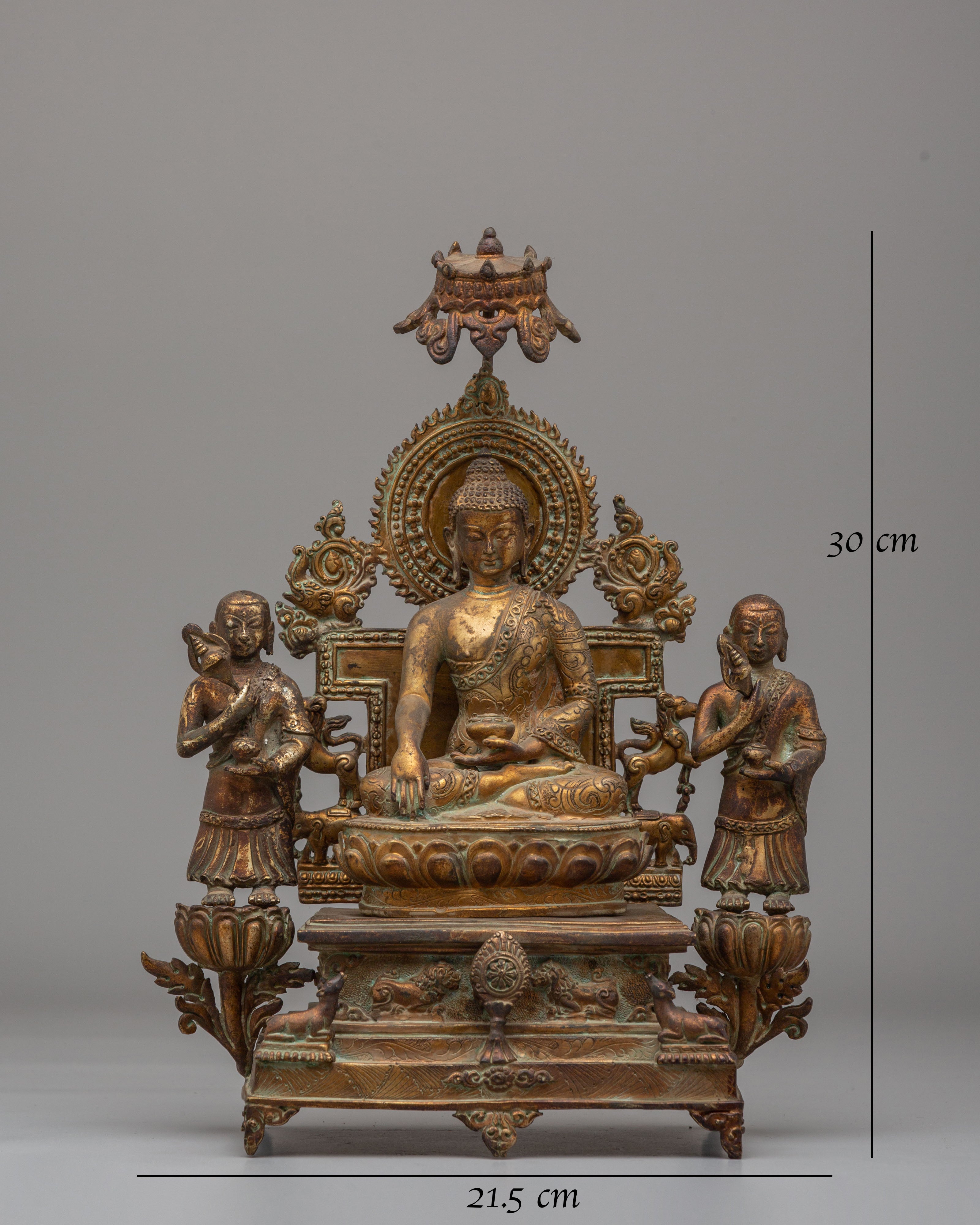Shakyamuni Buddha With Disciples Statue | Ideal for Home Decor &amp; Meditation