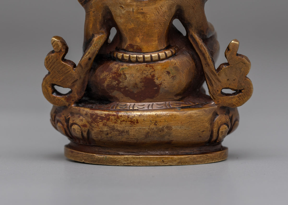 Dzambhala Meditation Wealth Deity Statue | Spiritual Decor for Prosperity