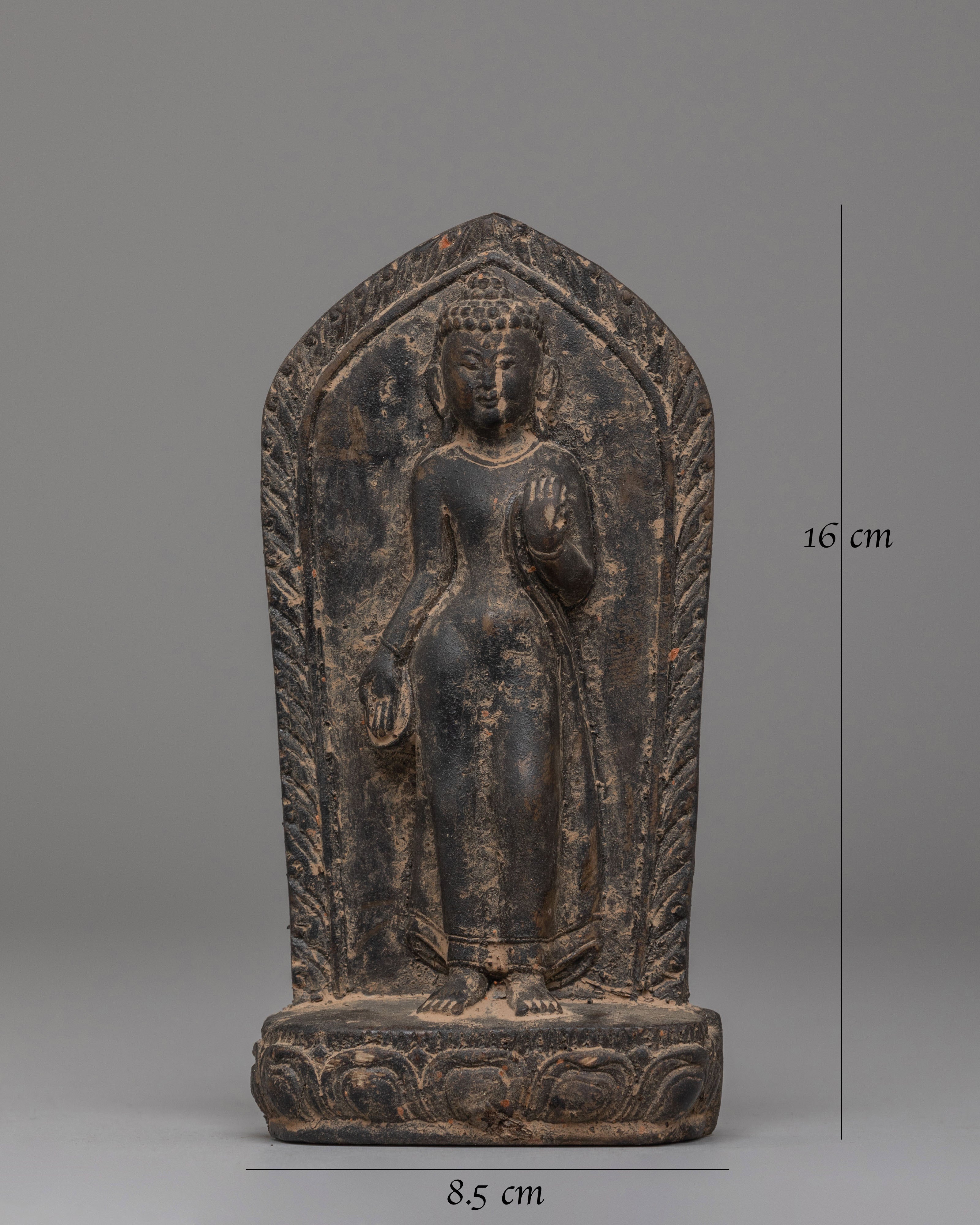 Dipankara Enlightenment Buddha Statue | Ancient Buddhist Stone Sculpture