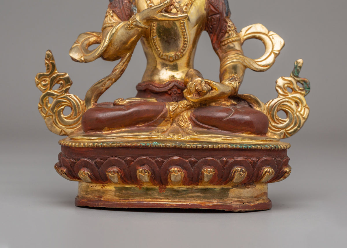 Divine Vajrasattva Statue | 24K Gold Plated Copper Vajrasattva