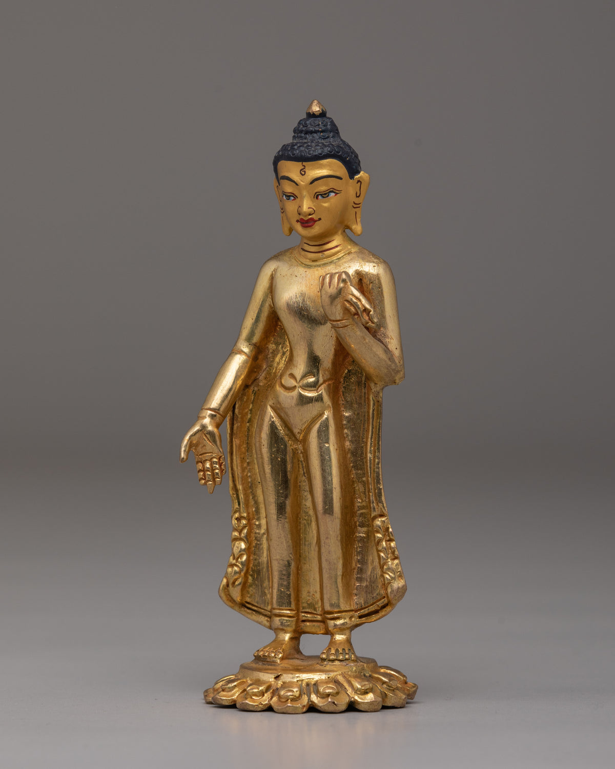 Handmade Dipankara Buddha Copper Statue Set | Divine Compassion