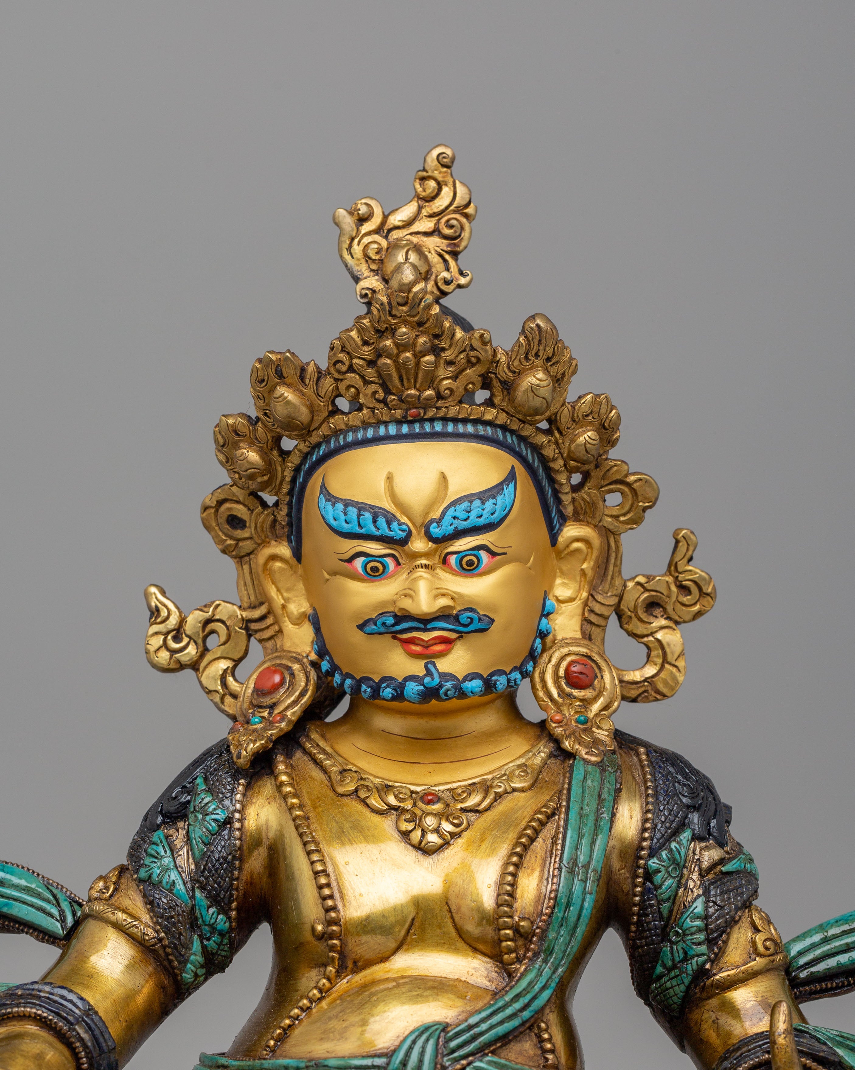 Tibetan Dzambhala Altar Statue | Prosperity and Meditation Shrine Decor