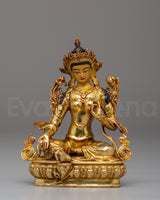 Compassionate Green Tara Handmade Figurine for Decor