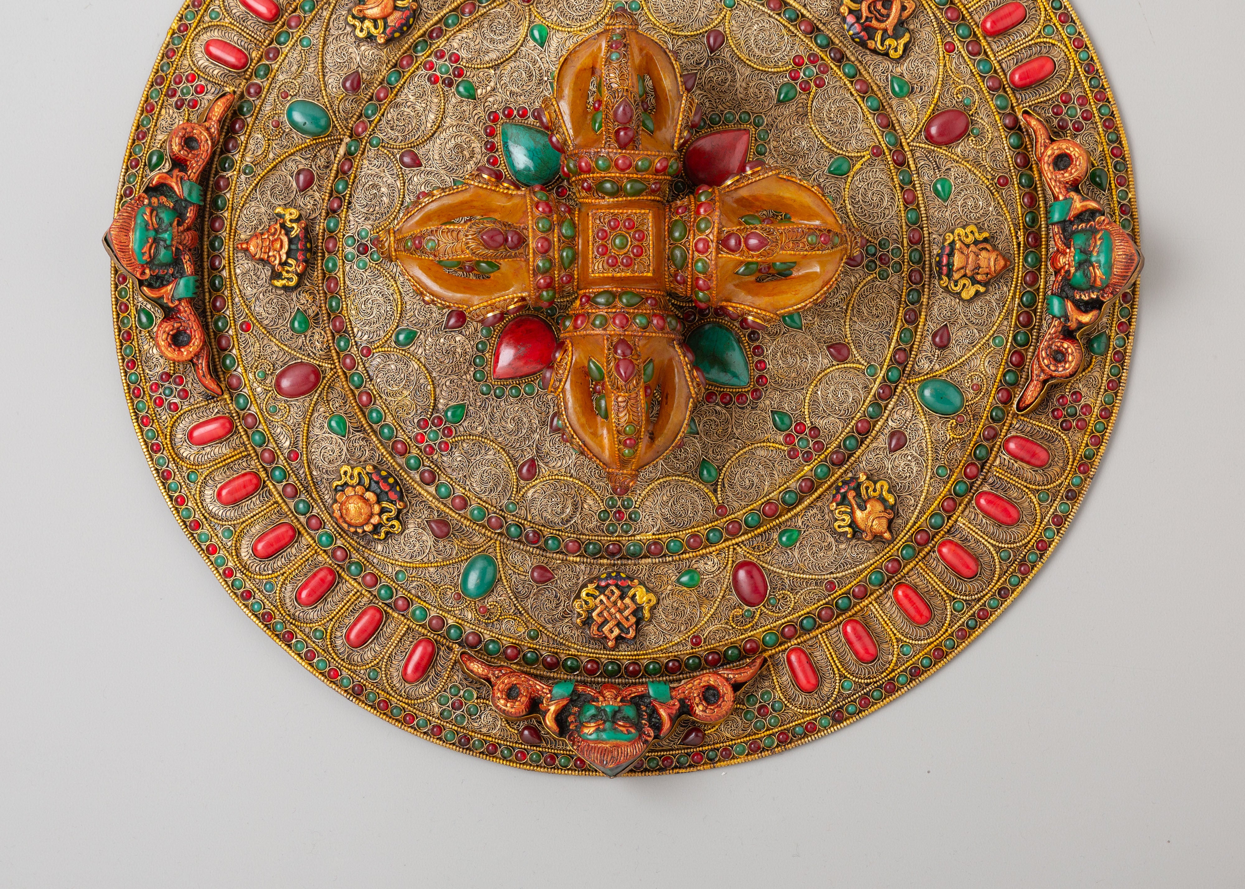 Buddhist Bishow Vajra Wall Hanging | Perfect for Altars and Meditation Spaces