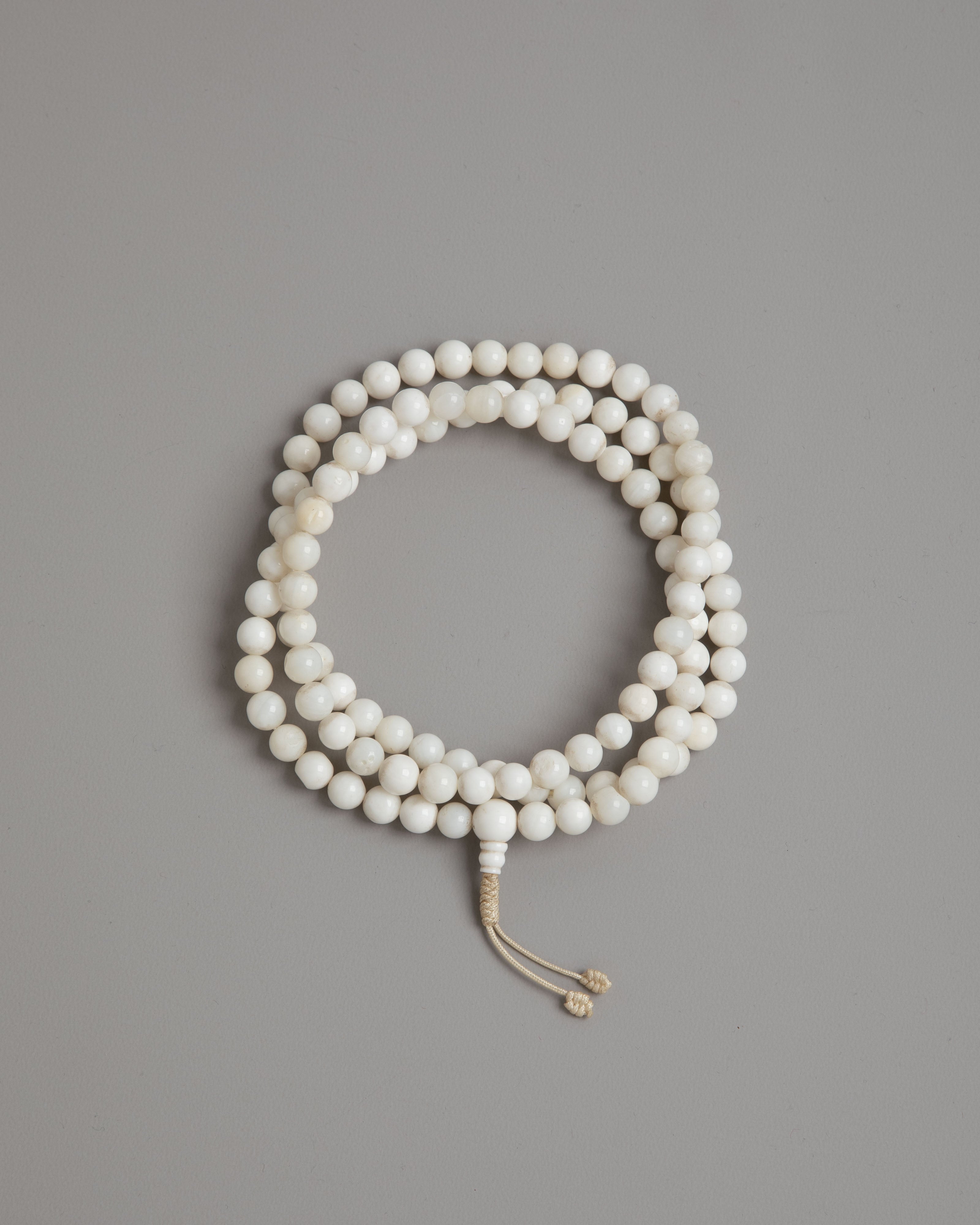 Himalayan Altar Mala | Handcrafted Conch Beads Mala