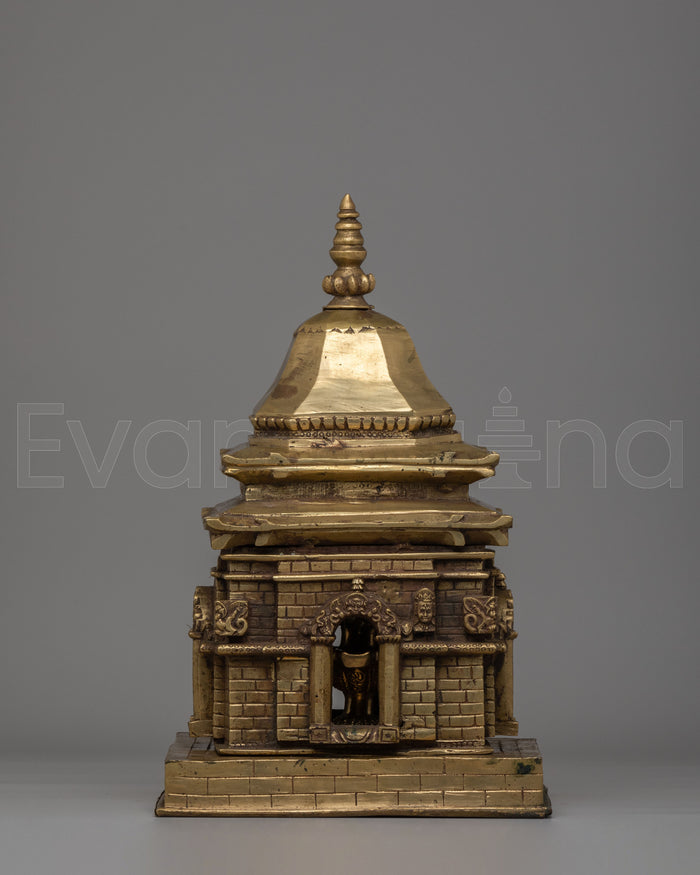 Traditional Pashupatinath Temple Sculpture | Handcrafted Brass Statue