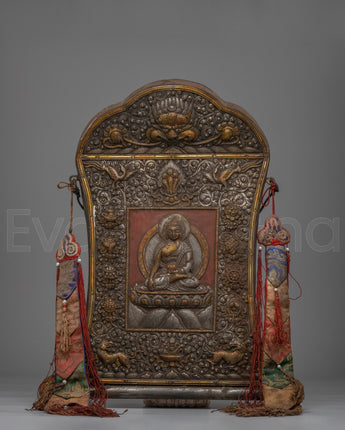 Shakyamuni Buddha Metal Thangka