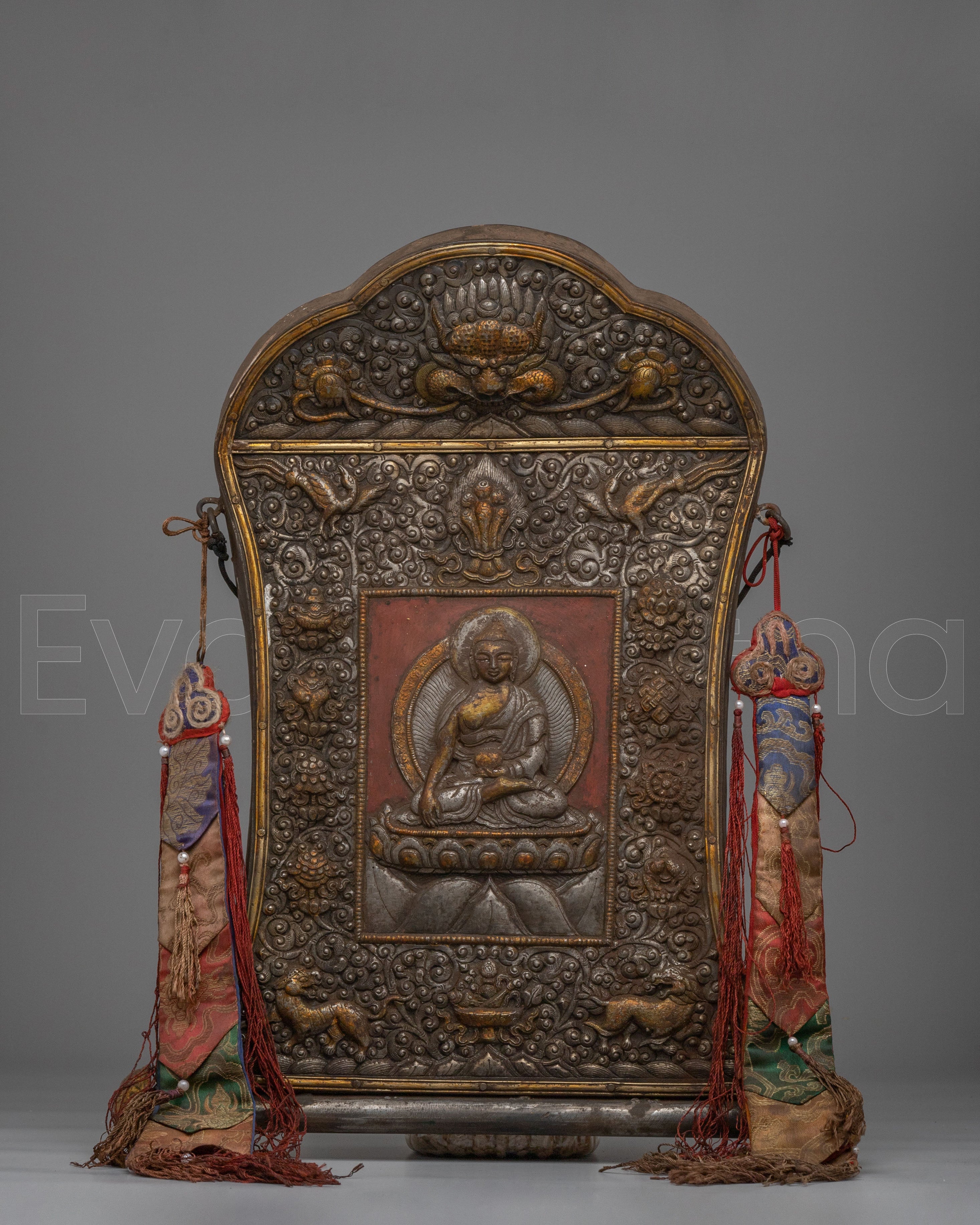 Shakyamuni Buddha Metal Thangka