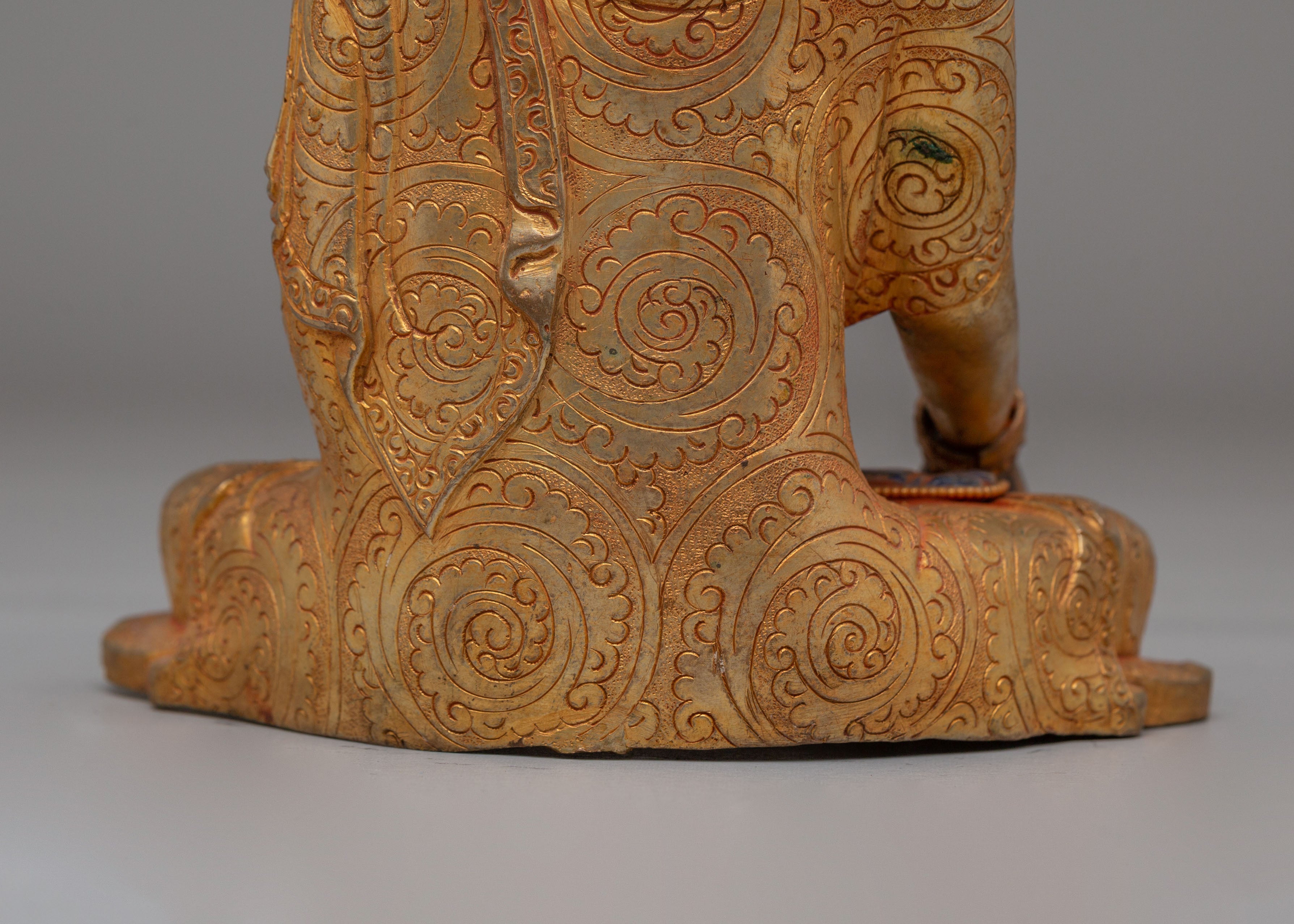 Sacred Crown Shakyamuni Buddha Statue | Handmade Buddhist Deity Sculpture
