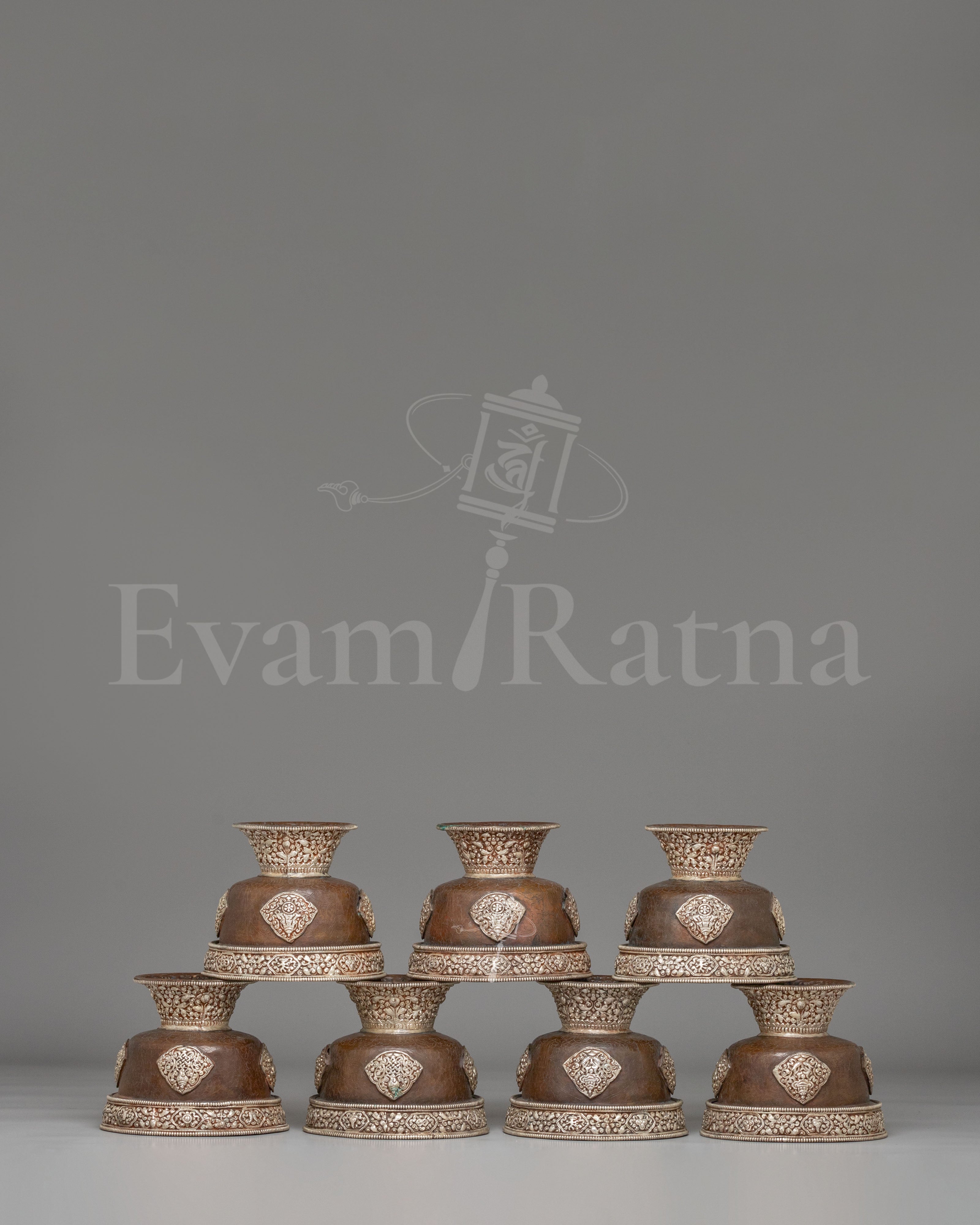 Handcrafted Himalayan Offering Bowl Set   