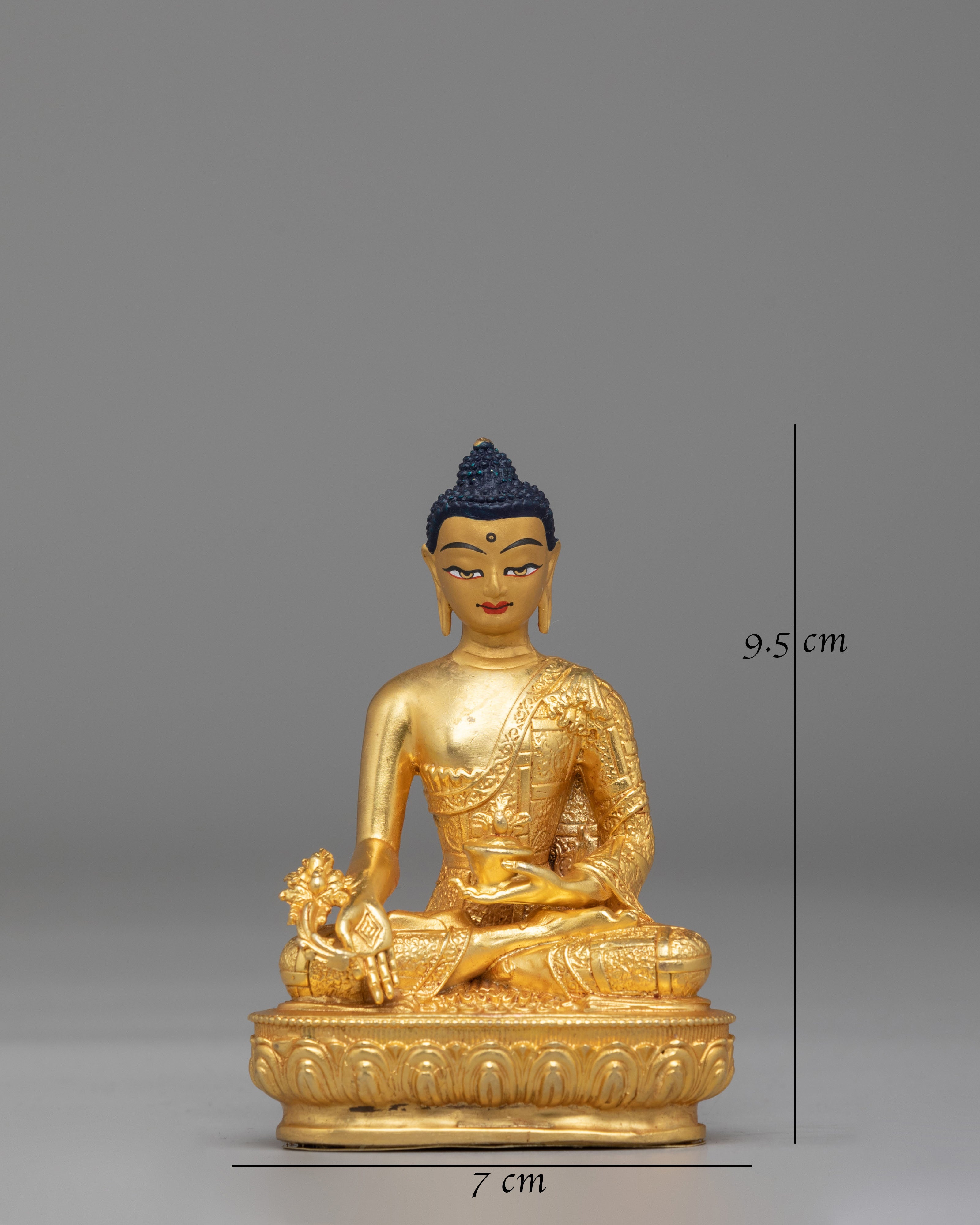 Sacred Medicine Buddha Deity Statue | Sangye Menla Altar Statue