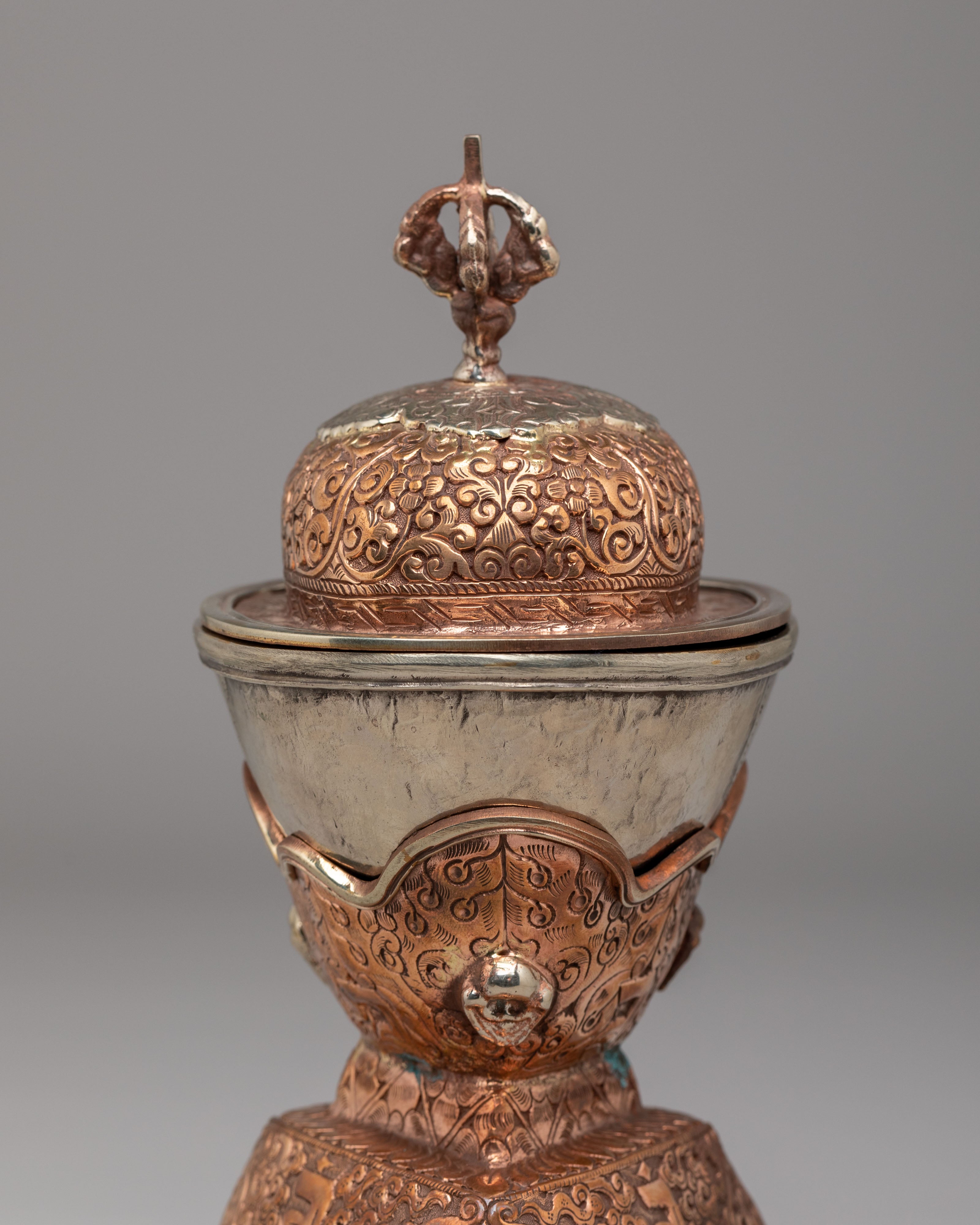 Handcrafted Kapala Tantric Offering Vessel | Tibetan Ritual Tool