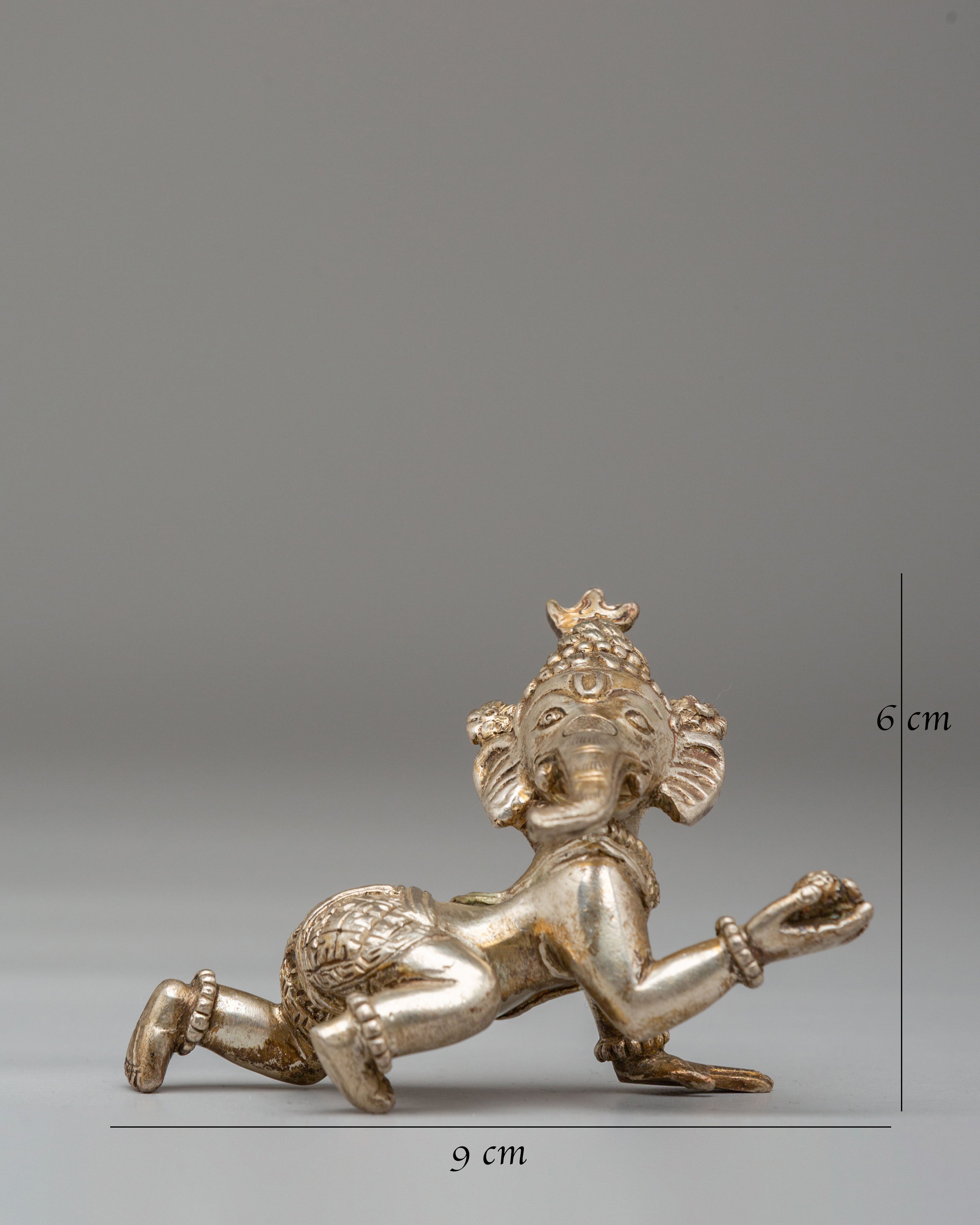 Handmade Altar Ganesha Statue | Hindu Deity Idol for Meditation and Ritual