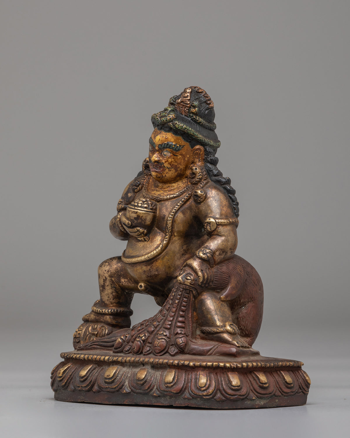 Sacred Black Dzambhala Art Statue | A Symbol of Prosperity