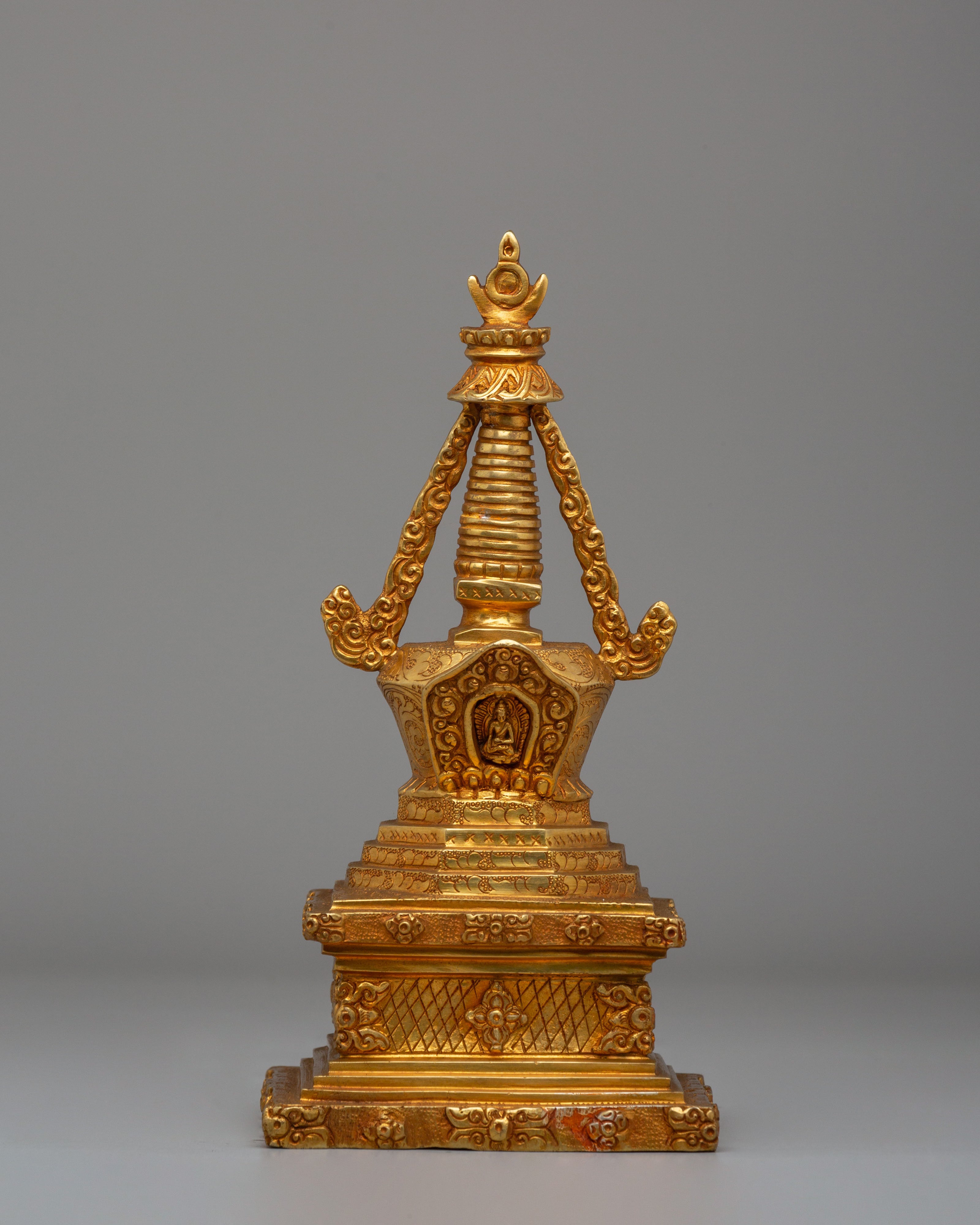 Eight Great Buddhist Stupa Set | Himalayan Chorten Set for Altar