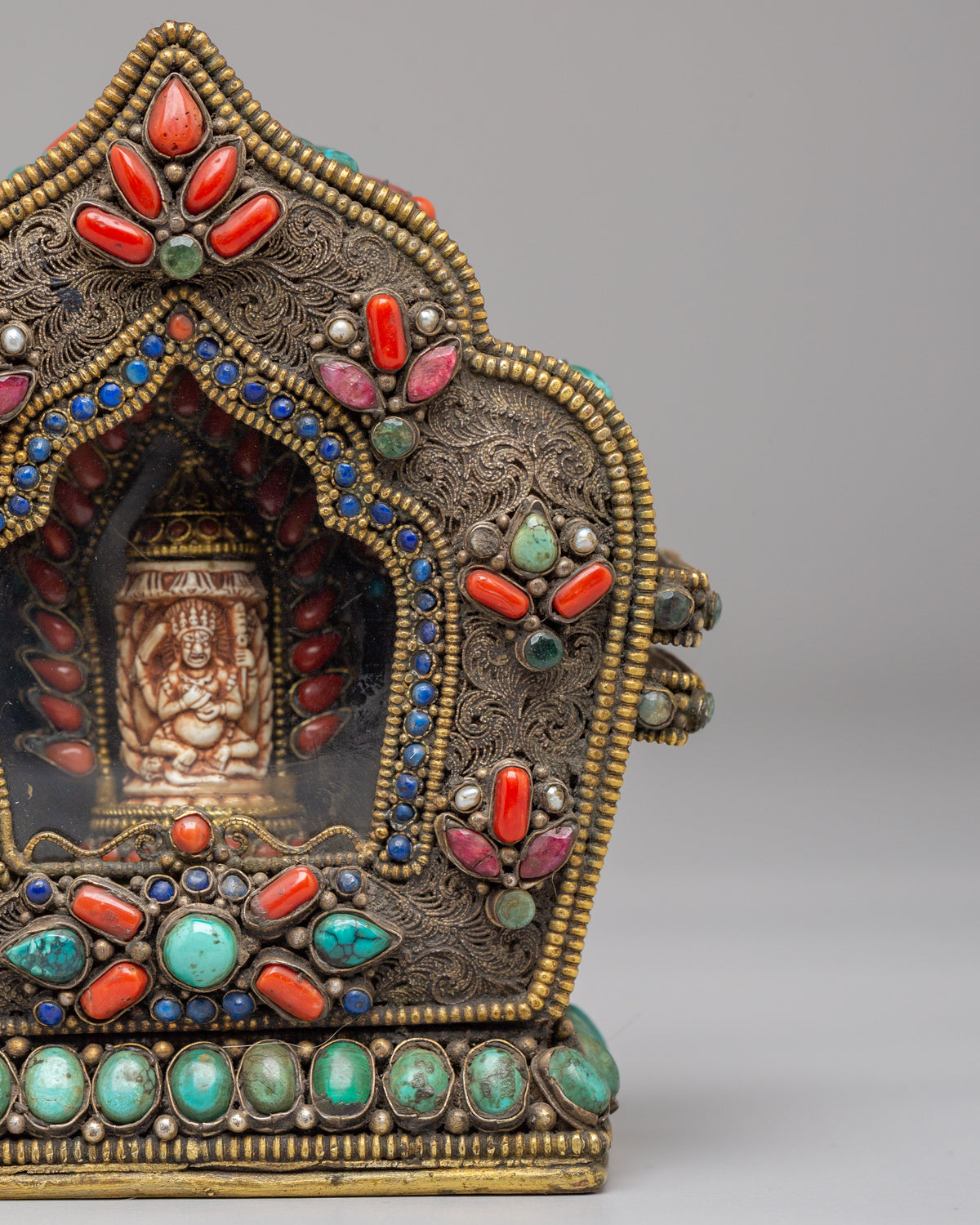 Ghau Box With Buddhist Deity | Spiritual Ghau Box for Meditation