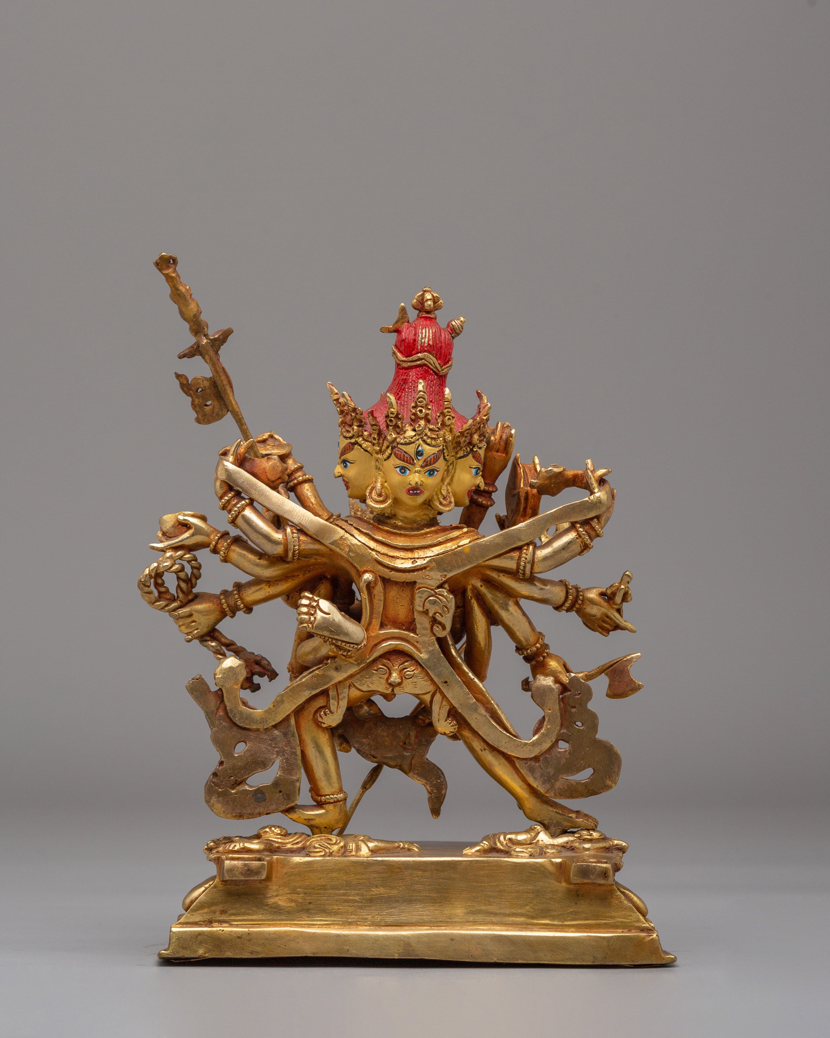 Buddhist Chakrasamvara With Consort Statue | Handmade Tantric Deity Sculpture