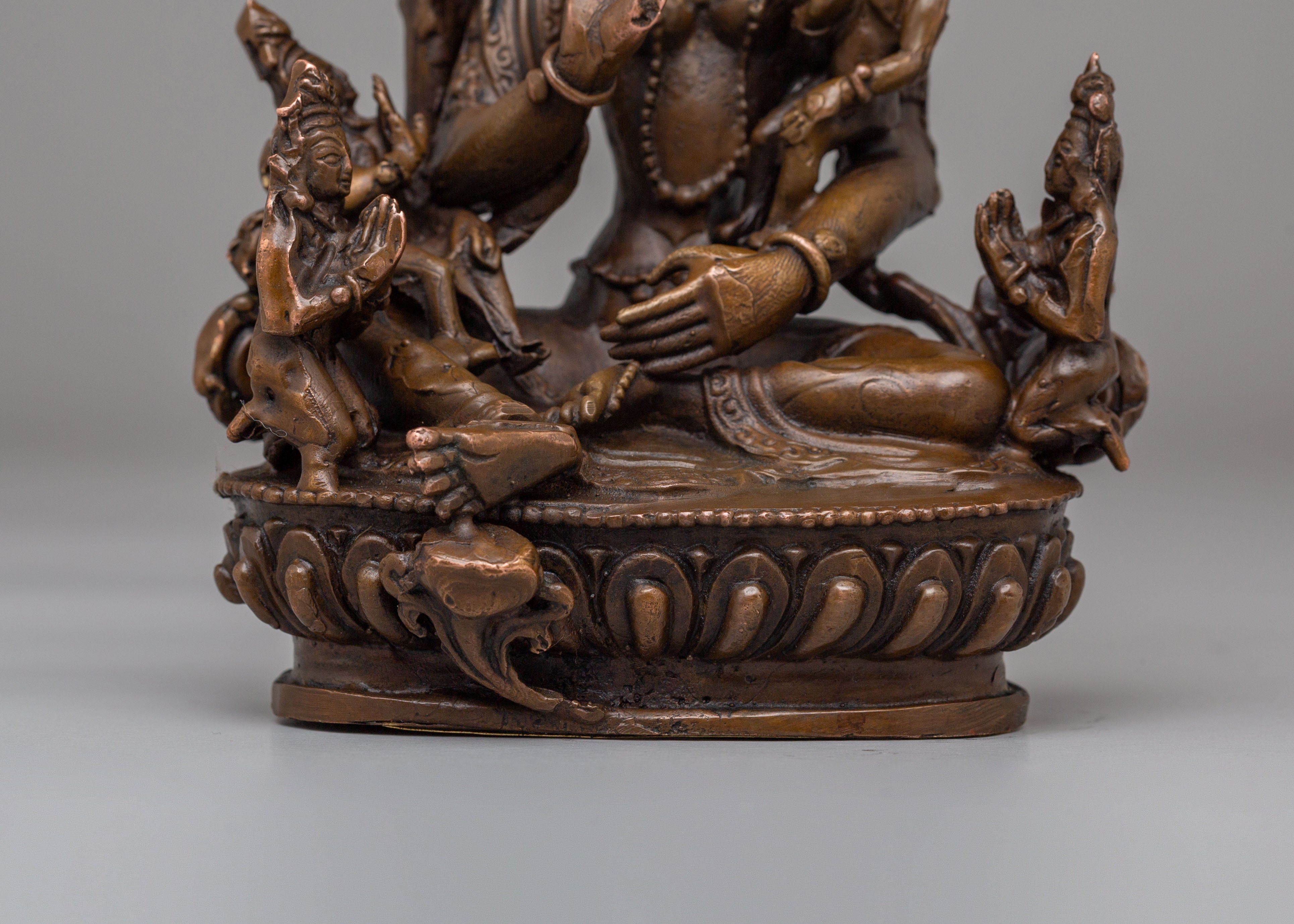 Sacred Harati Mata Statue | Oxidized Copper Body with Acrylic Color