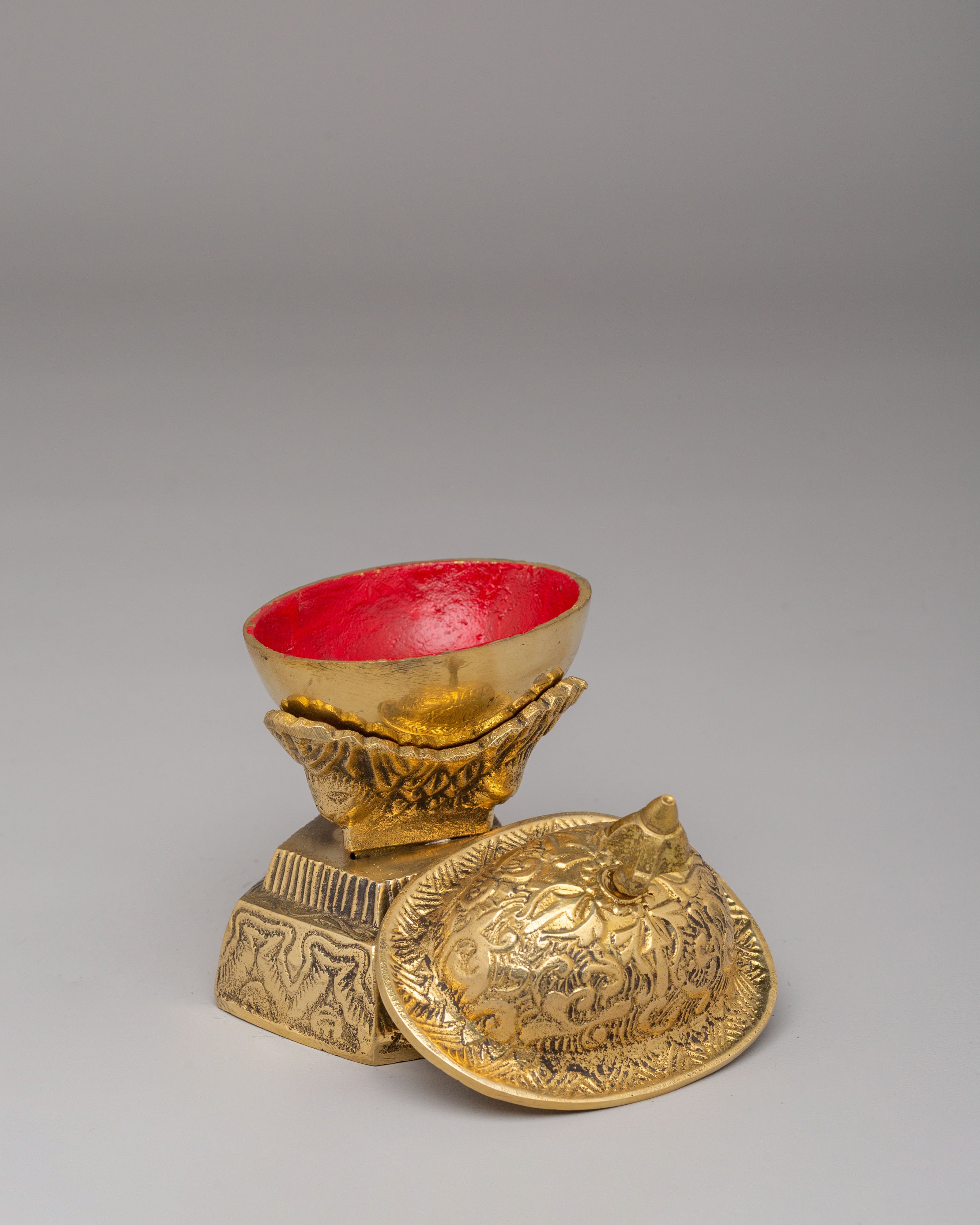 Handcrafted Kapala Set for Buddhist Rituals | Tibetan Brass Skull Cups
